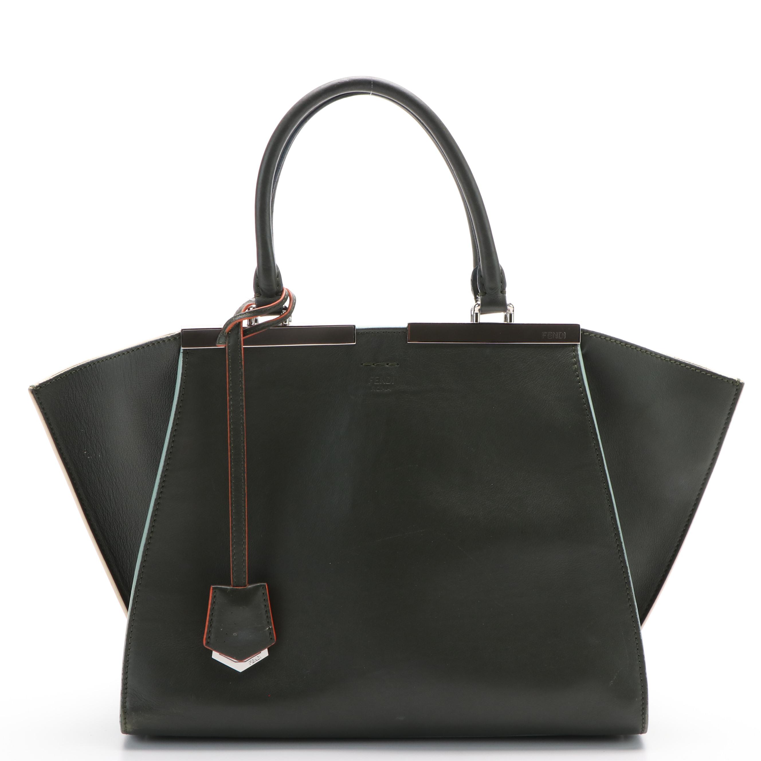 Fendi 3 Jours Black Leather Tote