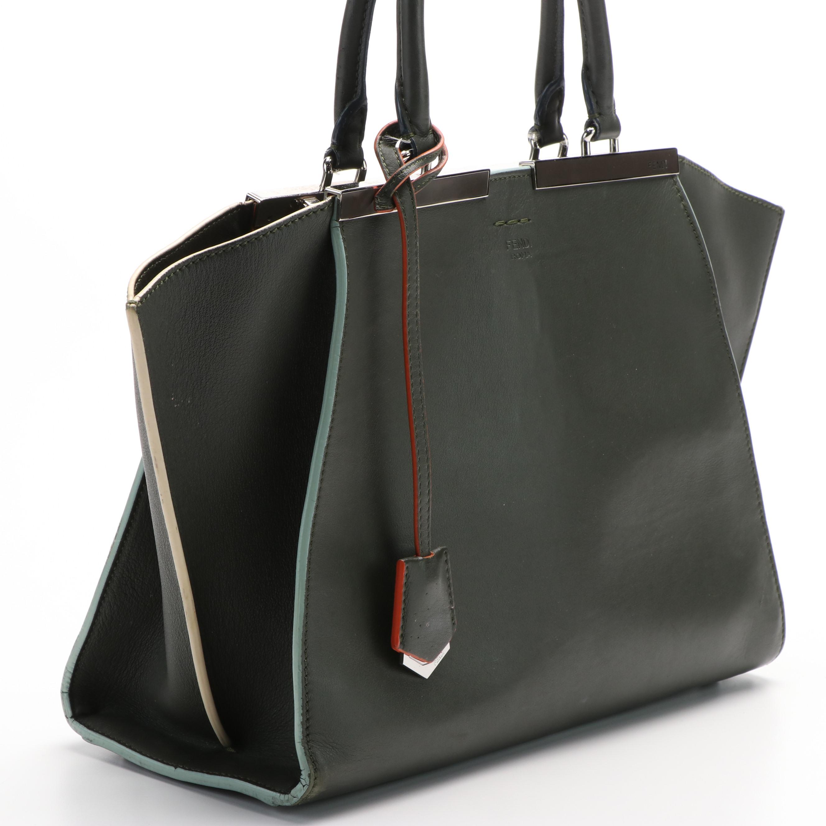 Fendi 3 Jours Black Leather Tote