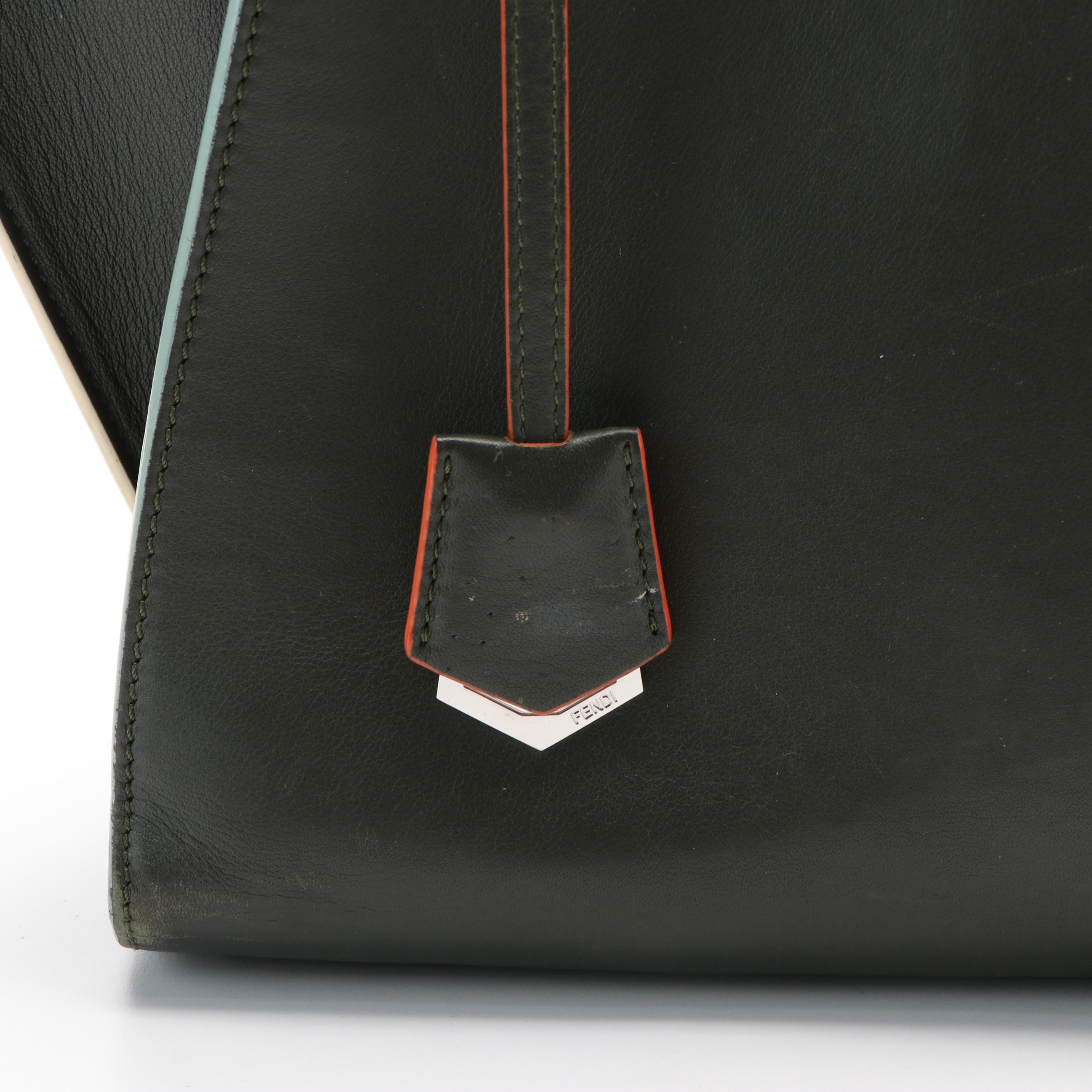Fendi 3 Jours Black Leather Tote