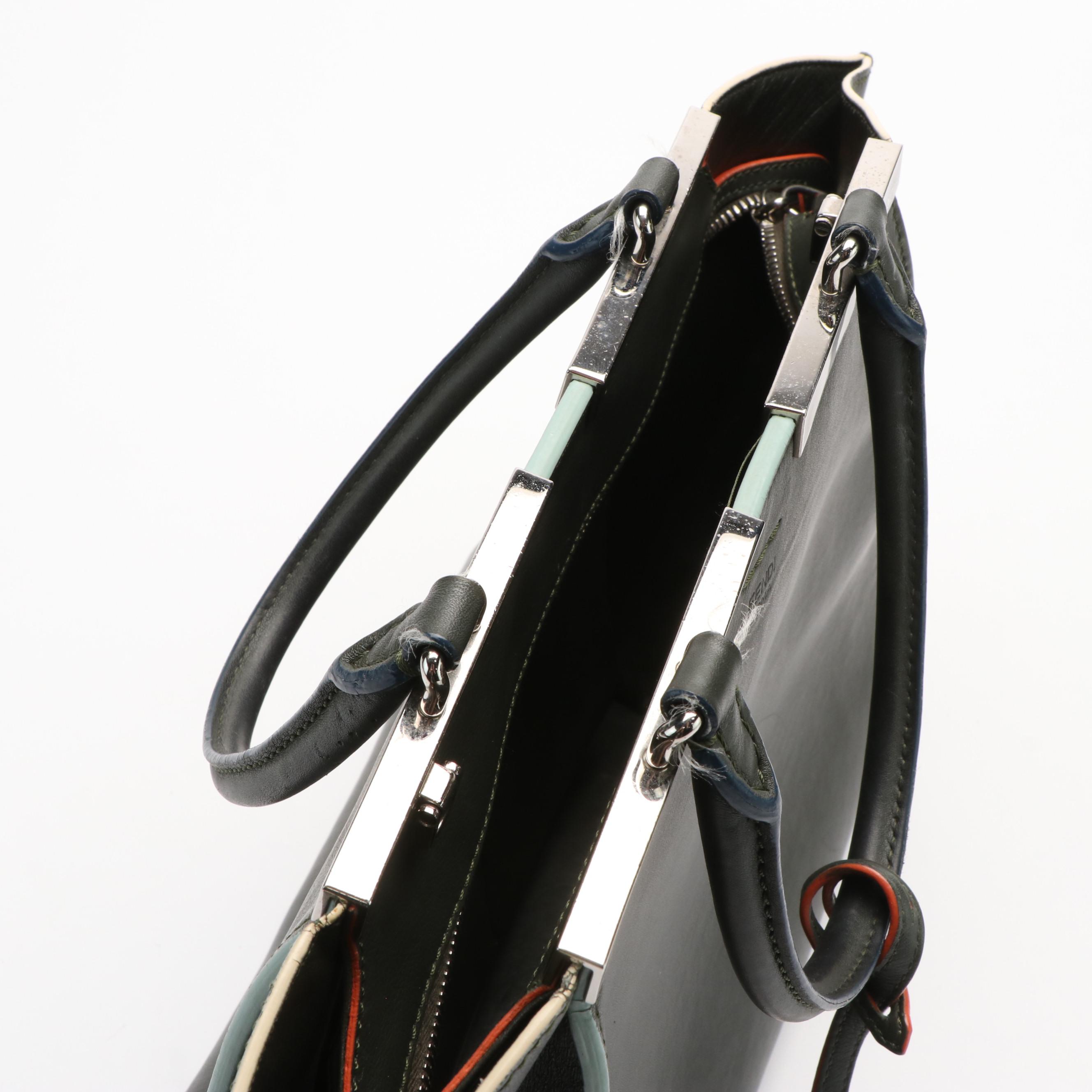 Fendi 3 Jours Black Leather Tote