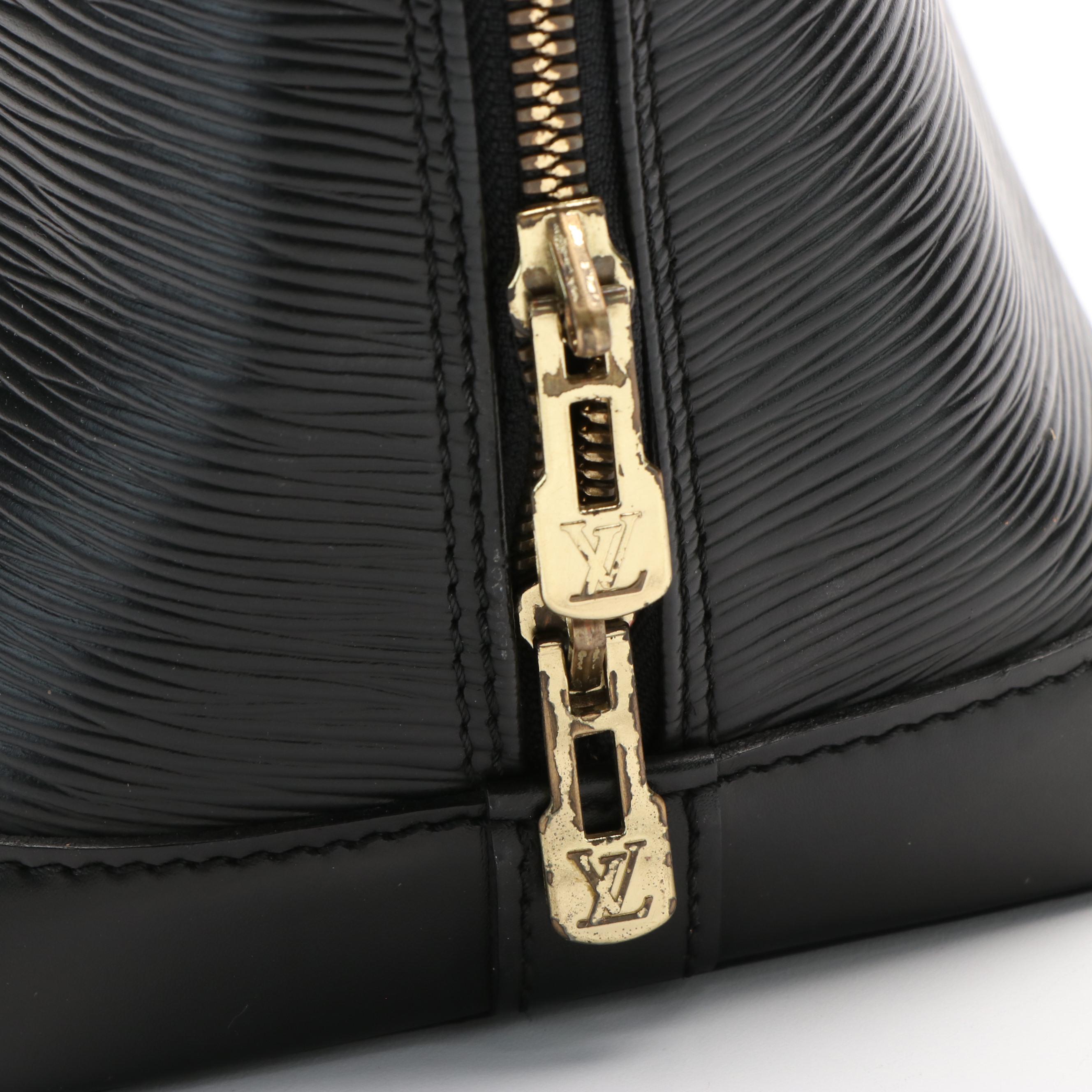 Louis Vuitton Alma Black Epi Leather PM Top Handle Bag