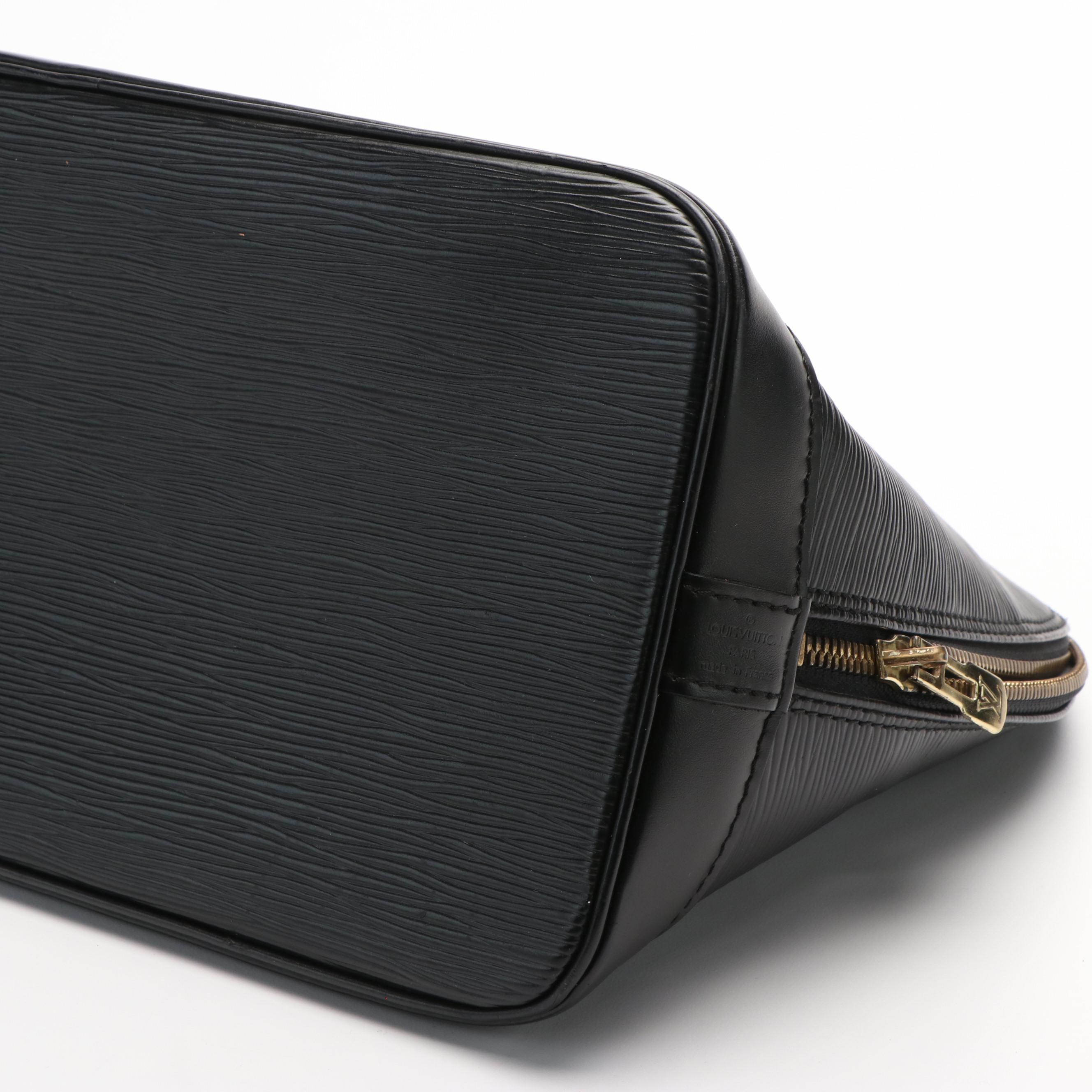 Louis Vuitton Alma Black Epi Leather PM Top Handle Bag