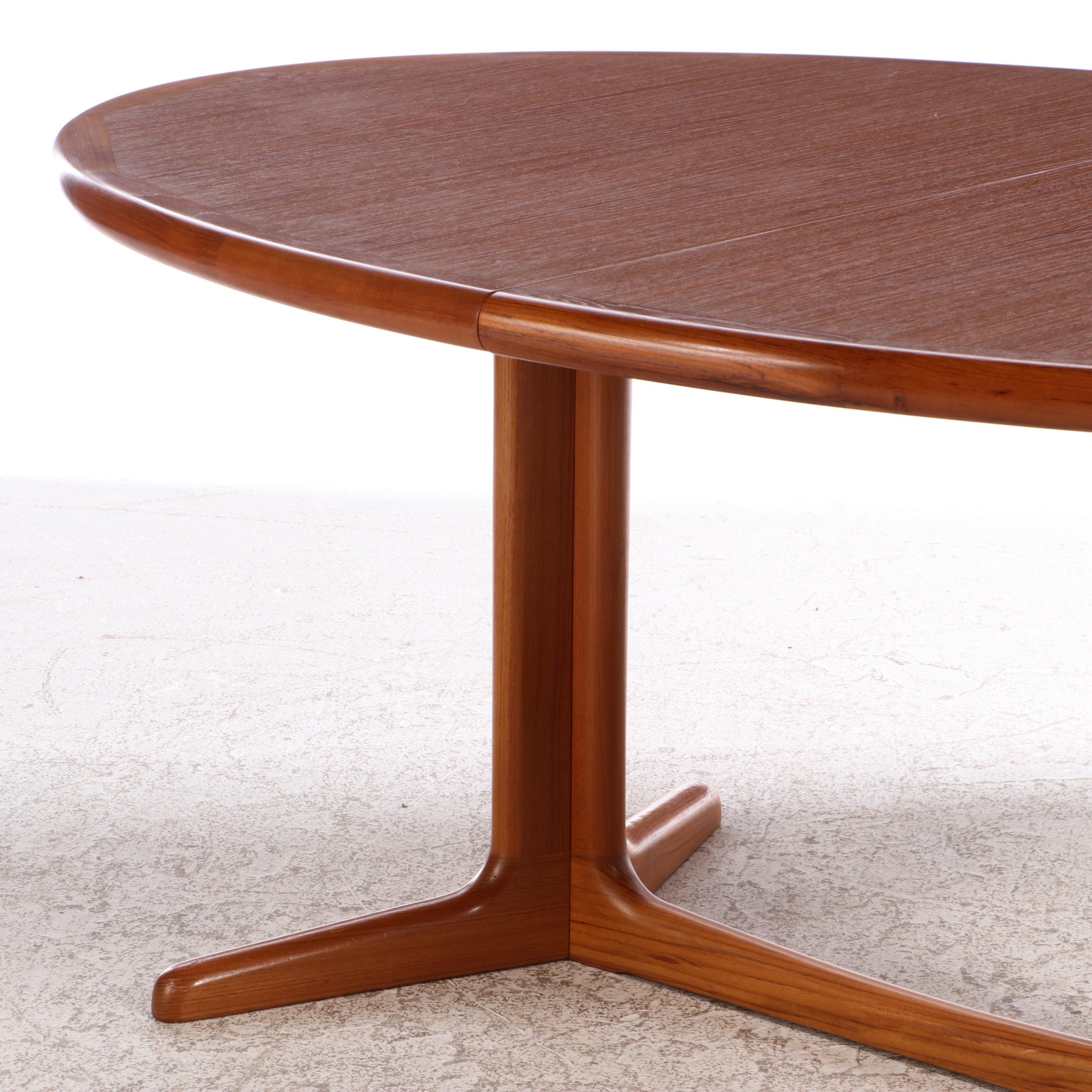 Seven-Piece Danish Modern Teak Dining Set, Incl. E. Valentinsen and L. Møller