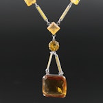 Art Deco Glass Necklace