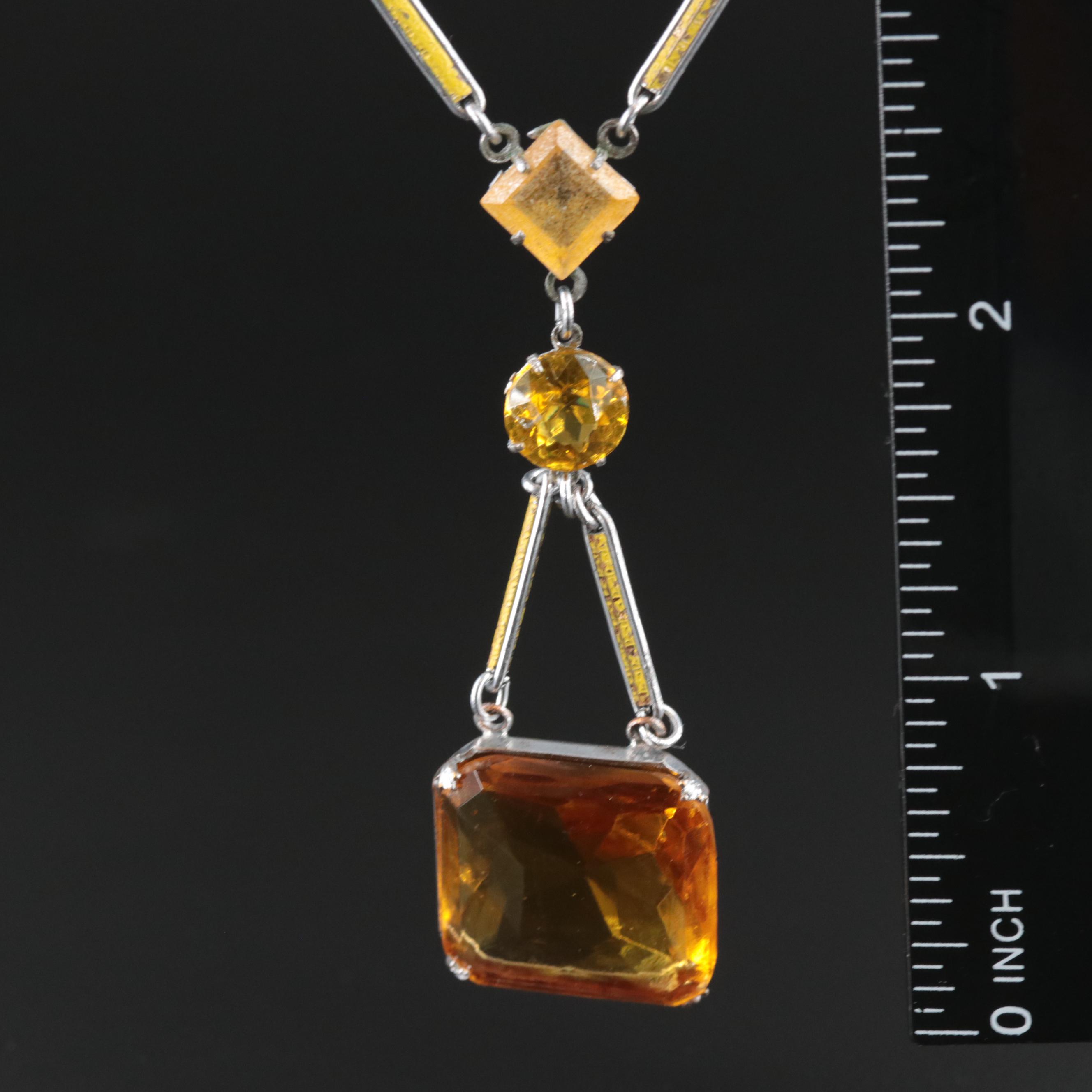 Art Deco Glass Necklace