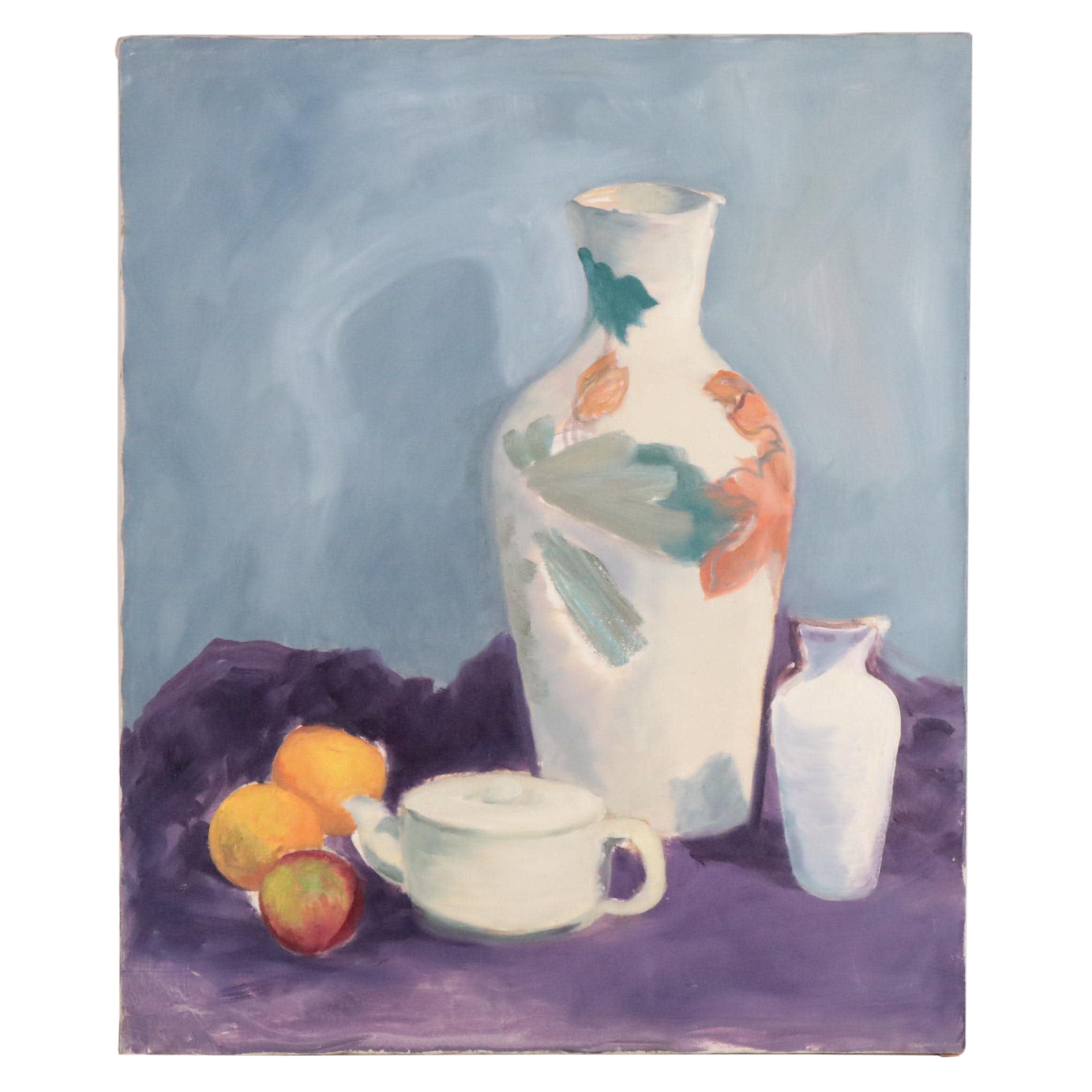 Mai Hoffer Still Life Oil Painting, Mid-Late 20th Century