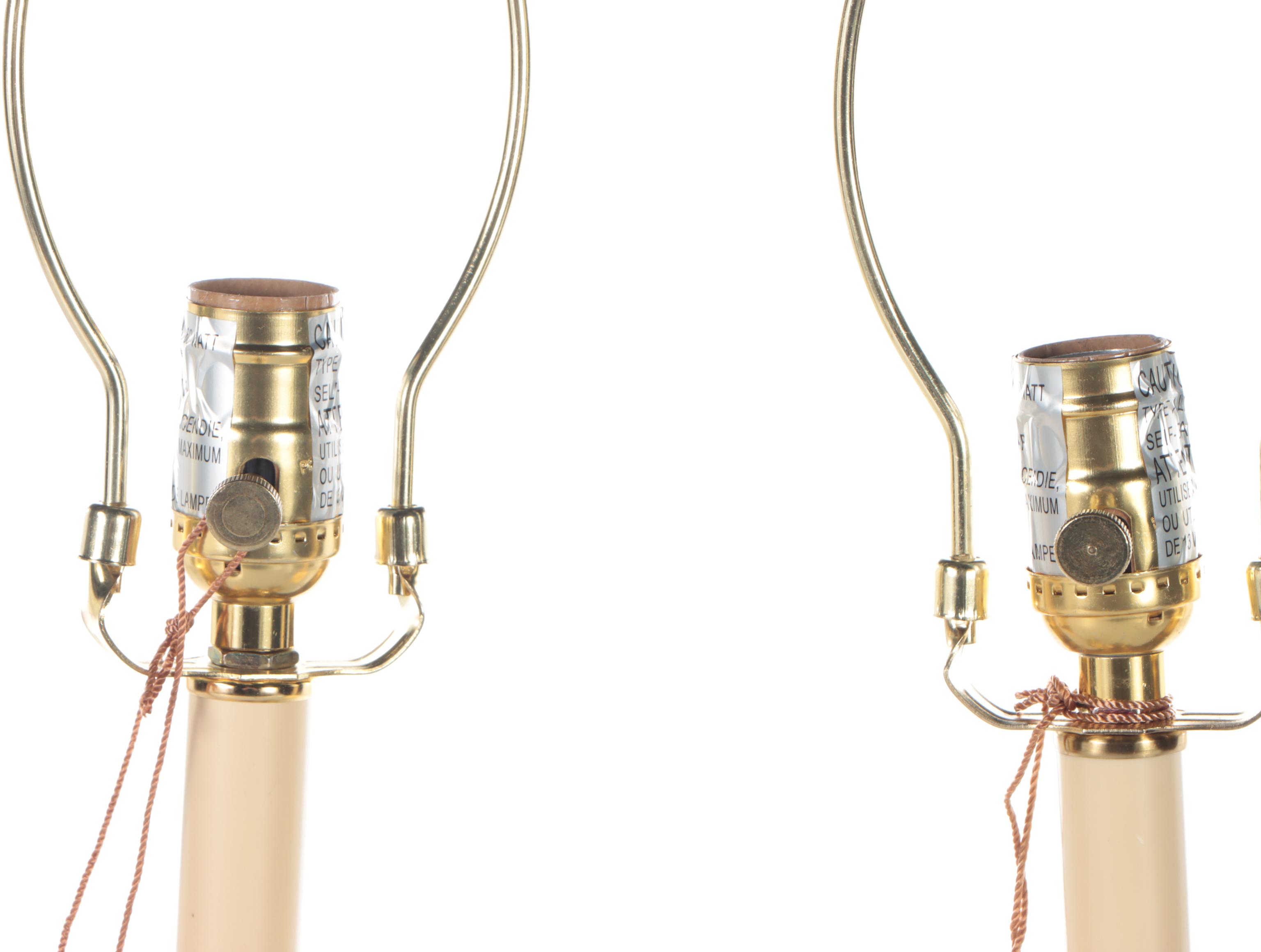 Ralph Lauren Brass Candlestick Table Lamps