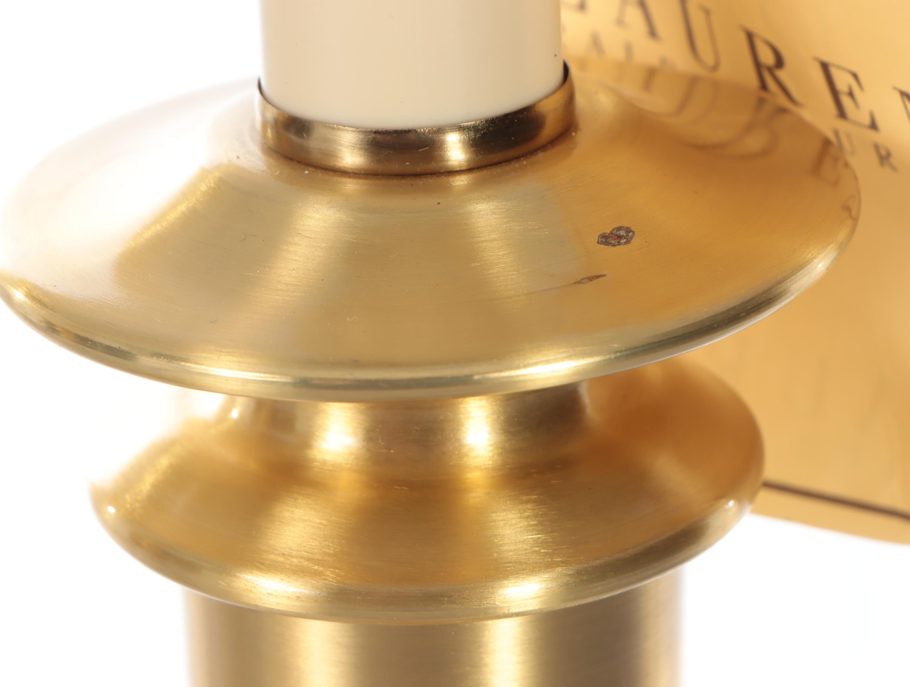 Ralph Lauren Brass Candlestick Table Lamps