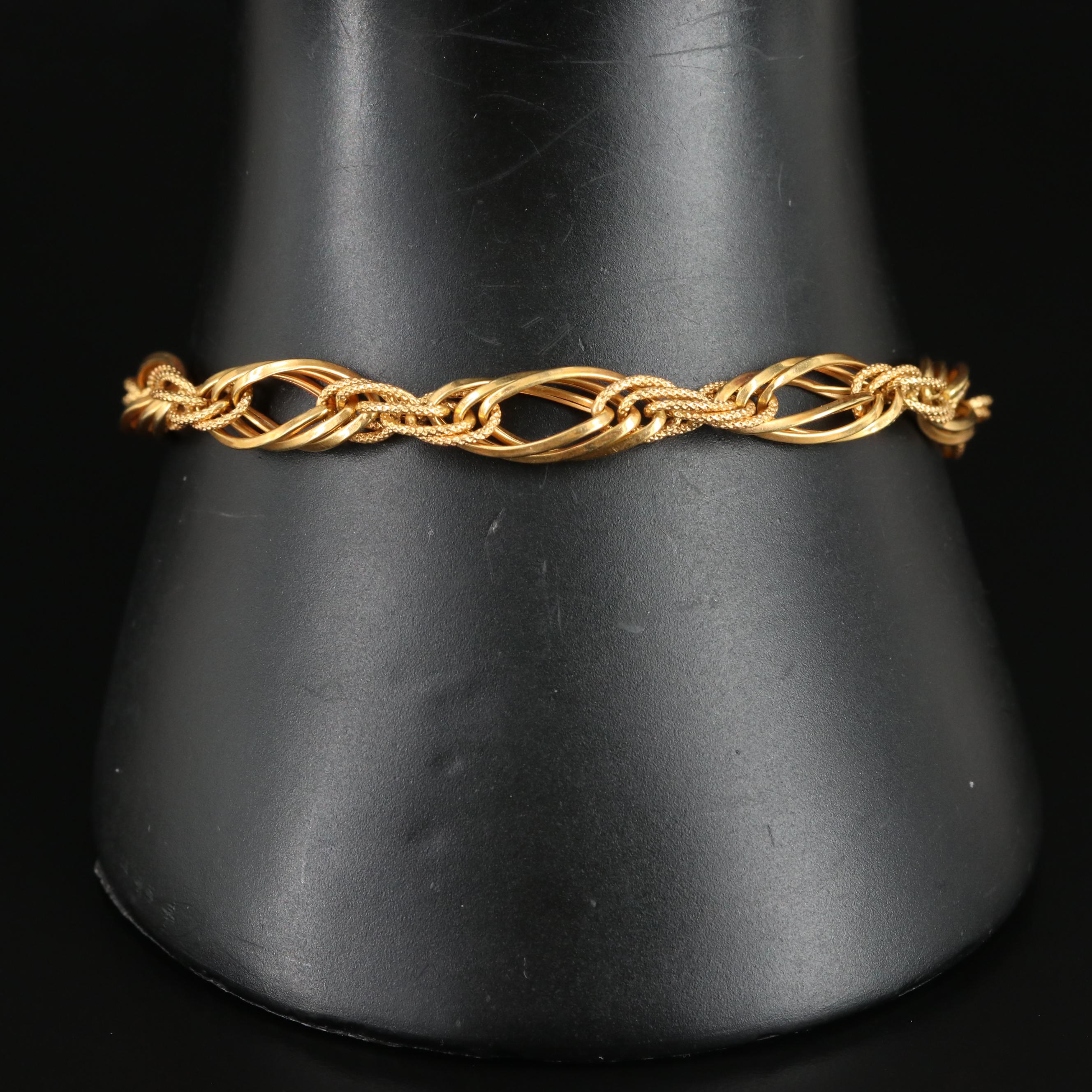 Italian 14K Fancy Link Bracelet
