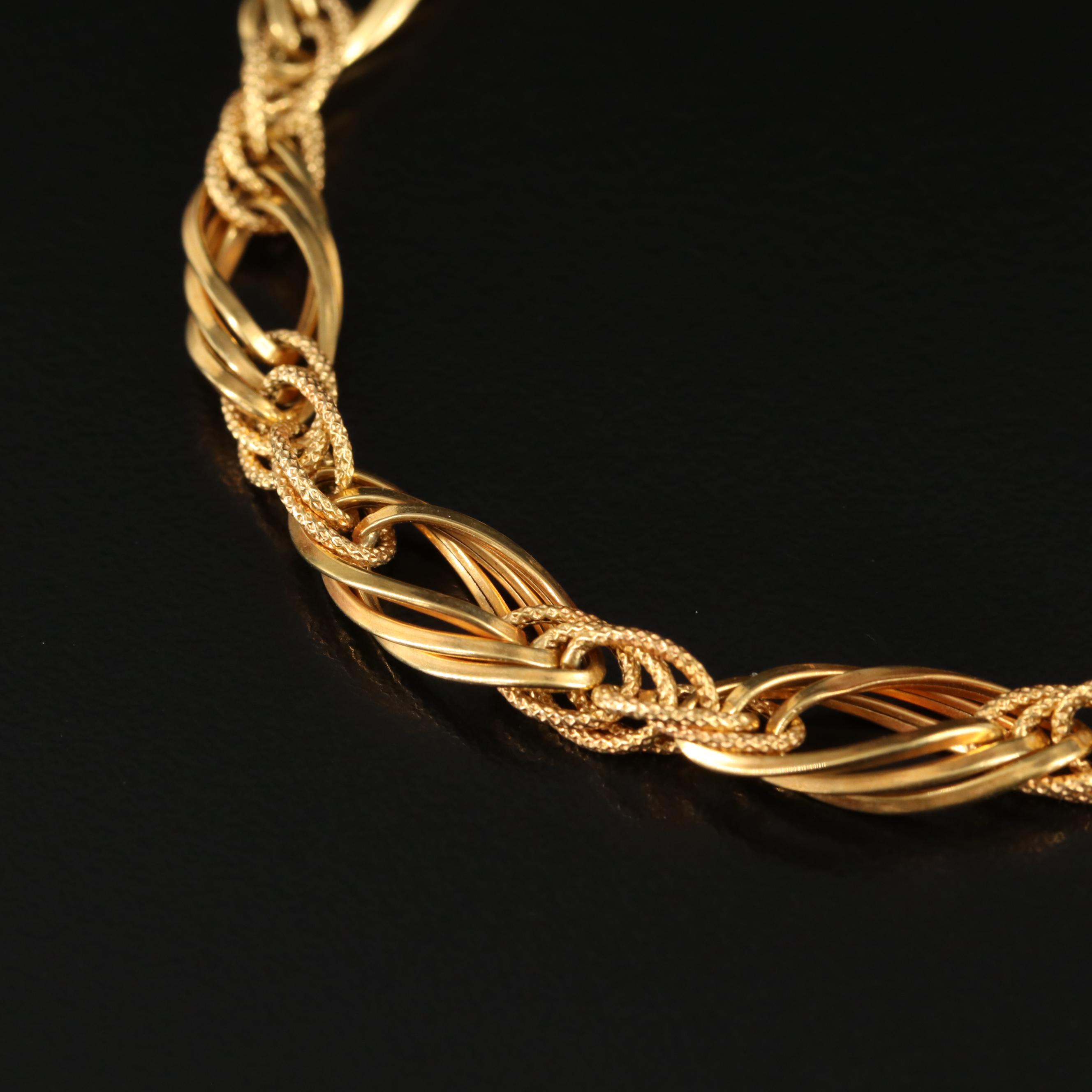 Italian 14K Fancy Link Bracelet