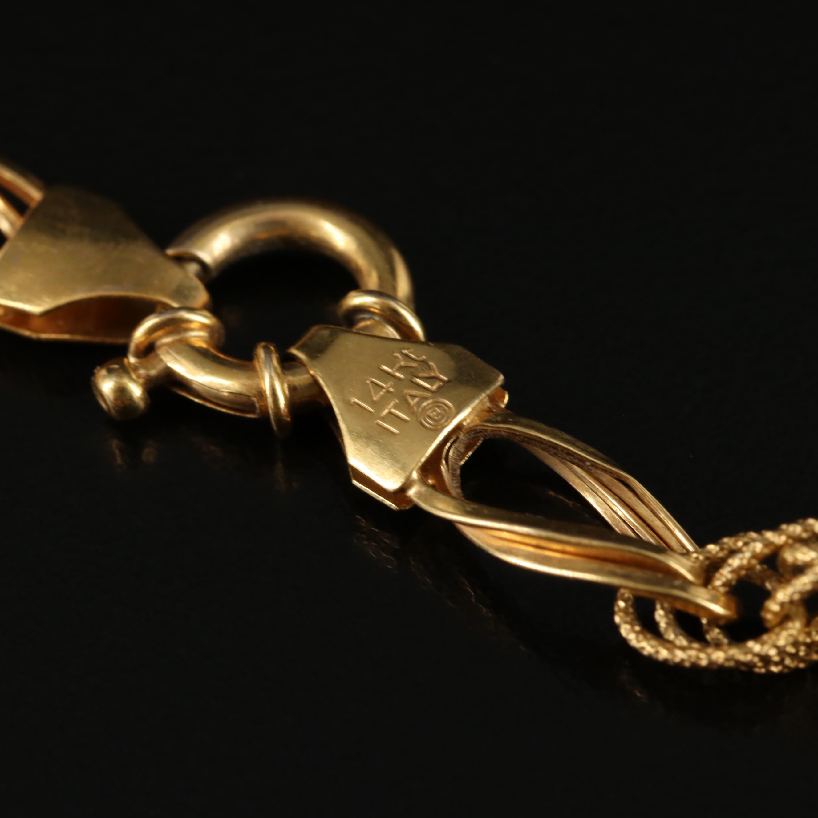 Italian 14K Fancy Link Bracelet