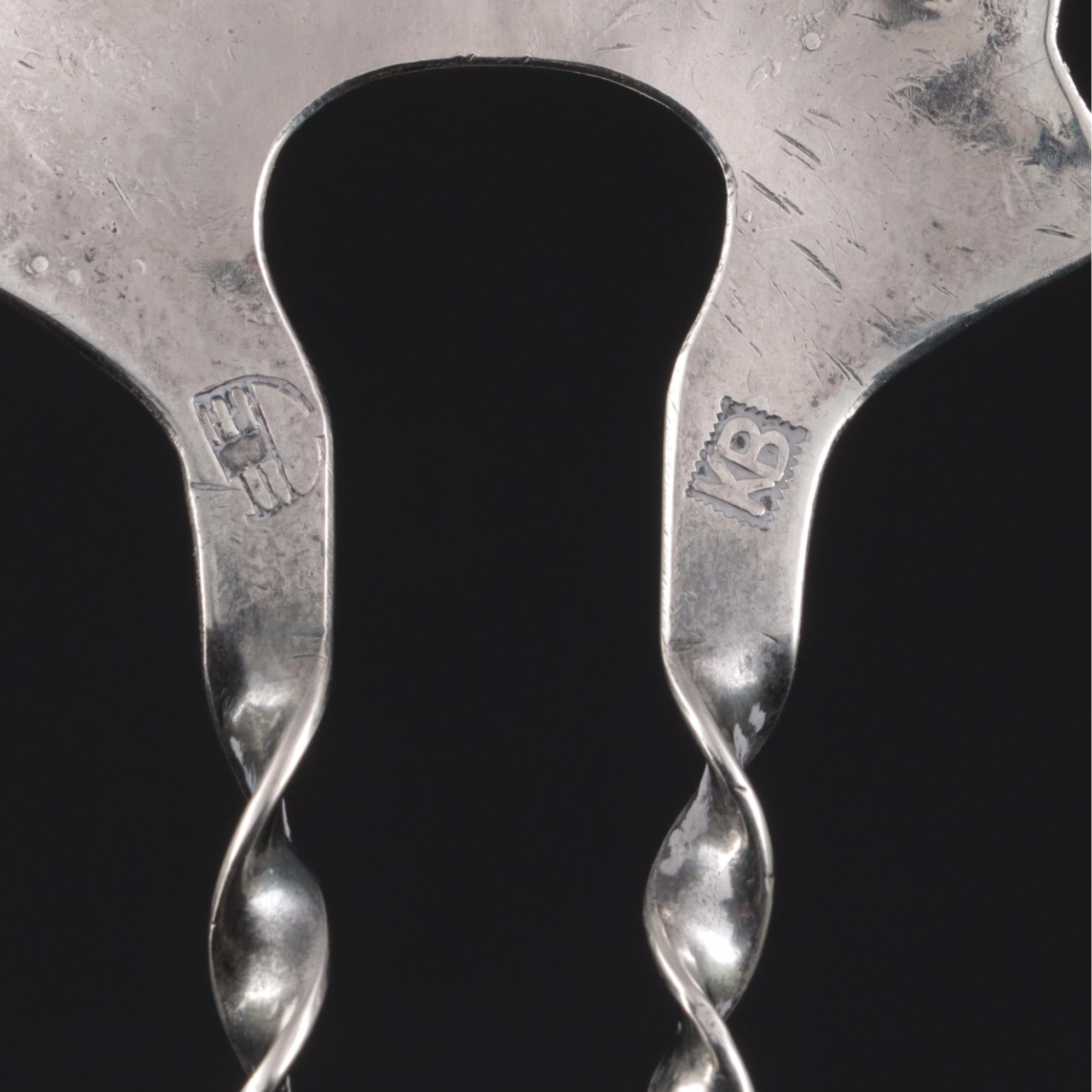 Kenneth Begay Navajo Diné White Hogan Sterling Silver Double Hair Pin