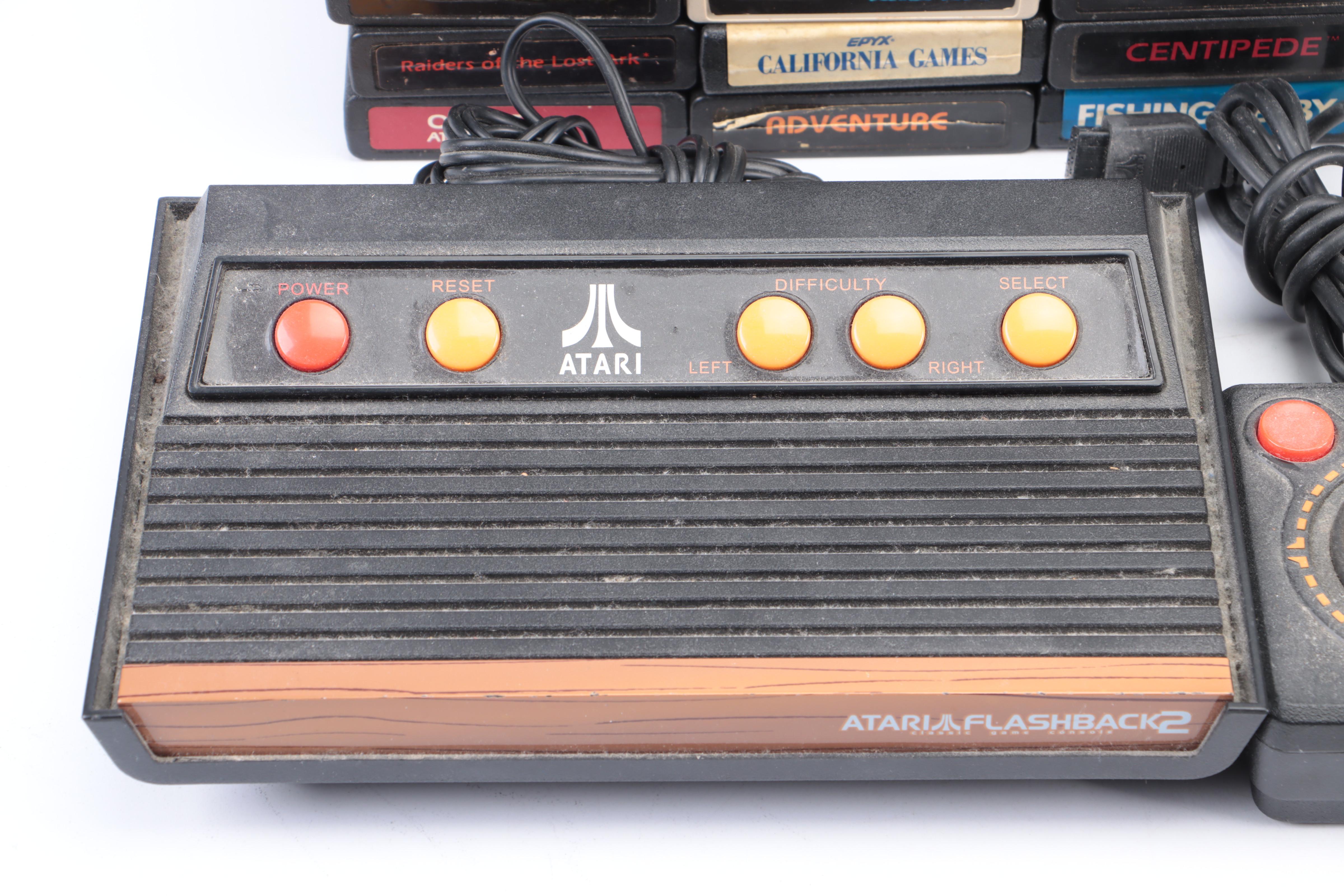 Atari Flashback 2 with Controllers and Game Collection