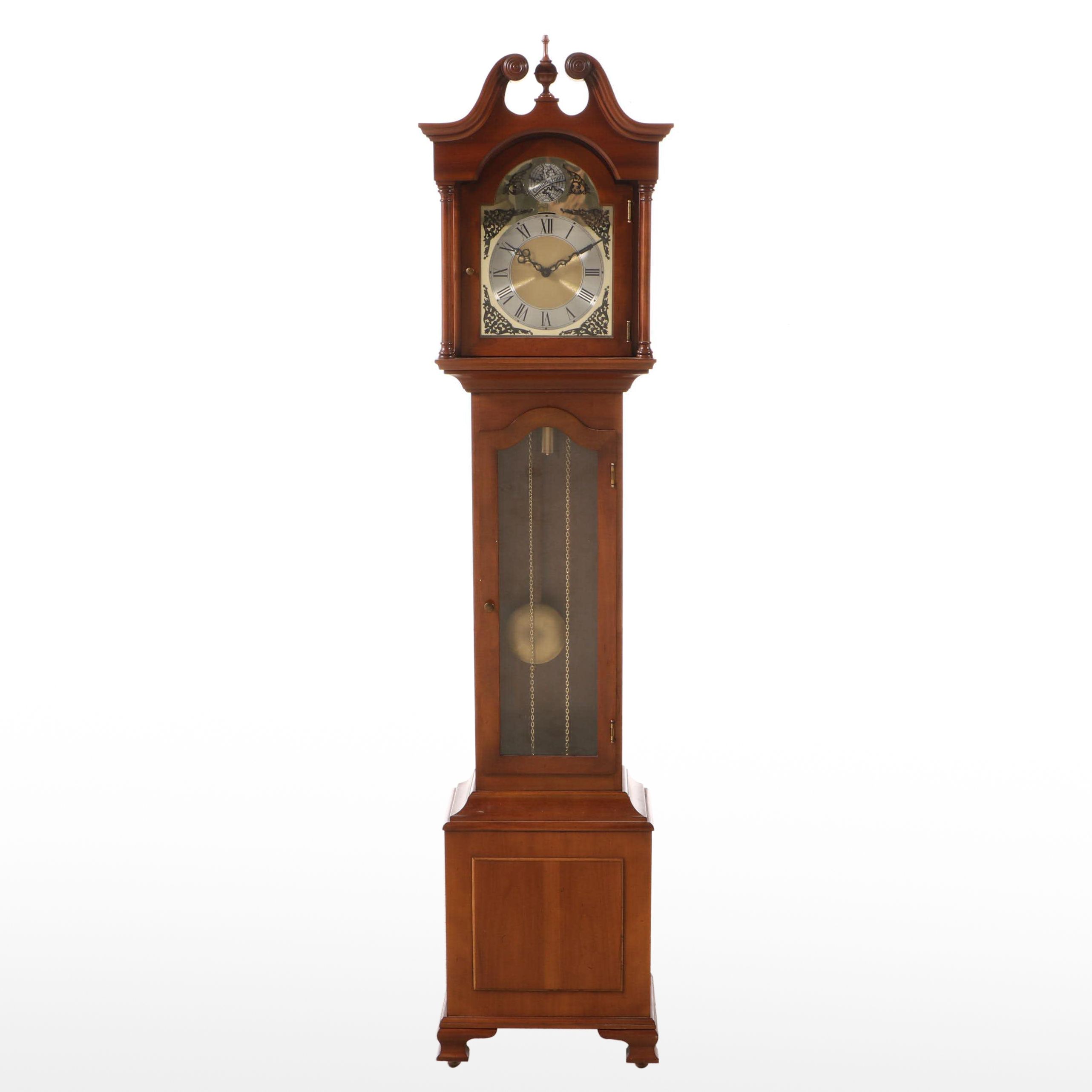 Colonial Mfg. of Zeeland Maple Case Grandmother Clock, Mid to Late 20th Century