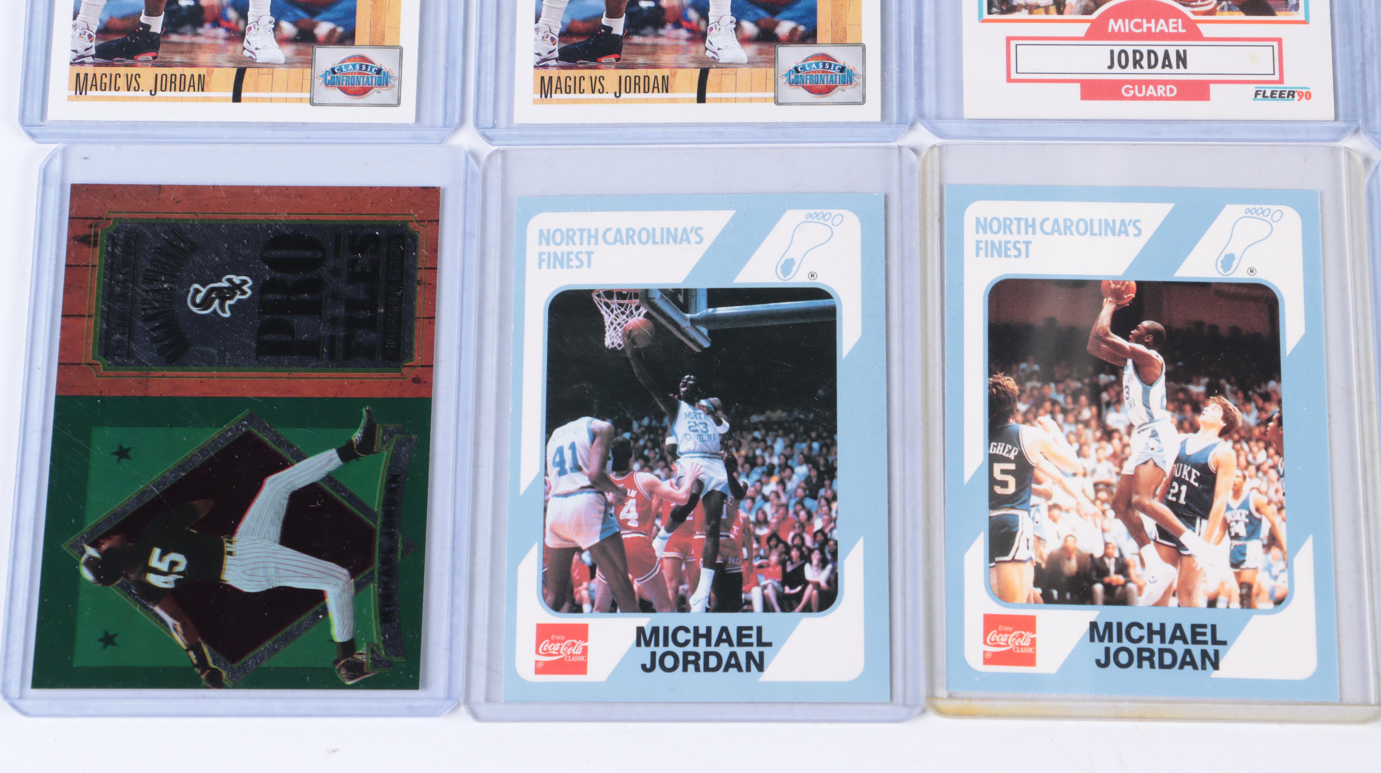 Michael Jordan Chicago Bulls Framed and Matted Display with Basketball Cards