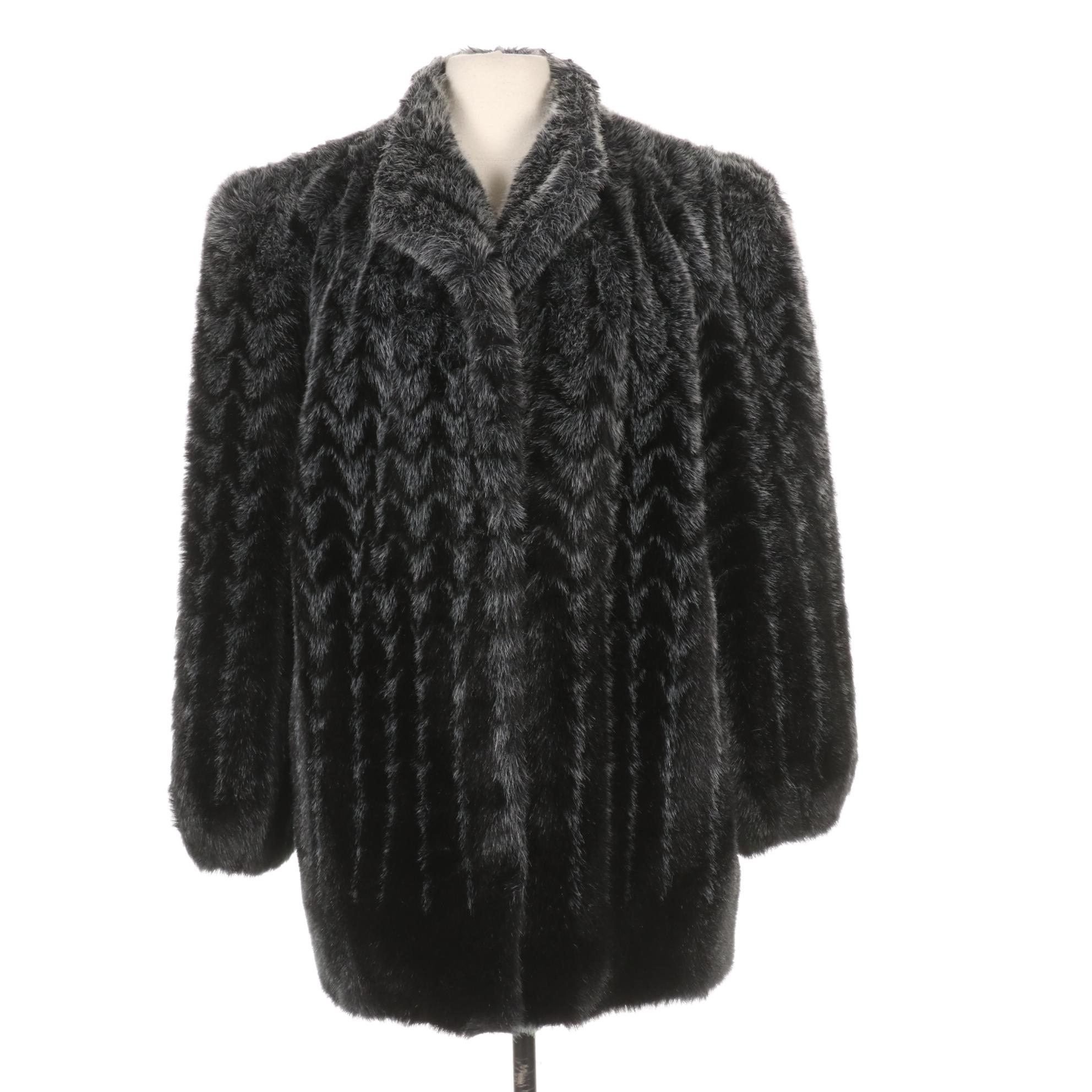 Fox Fur Hat with Style VI Ltd. Faux Fur Coat