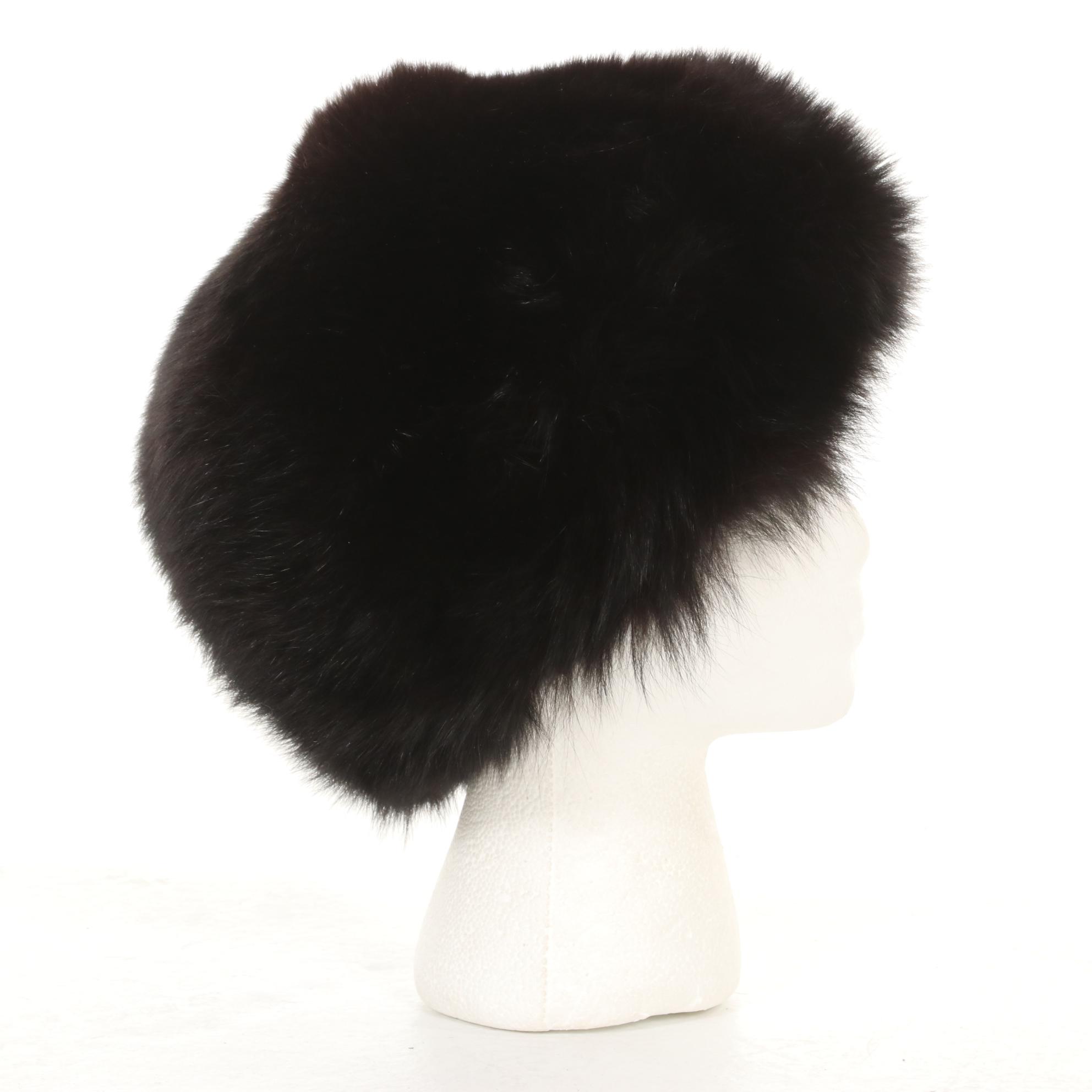 Fox Fur Hat with Style VI Ltd. Faux Fur Coat