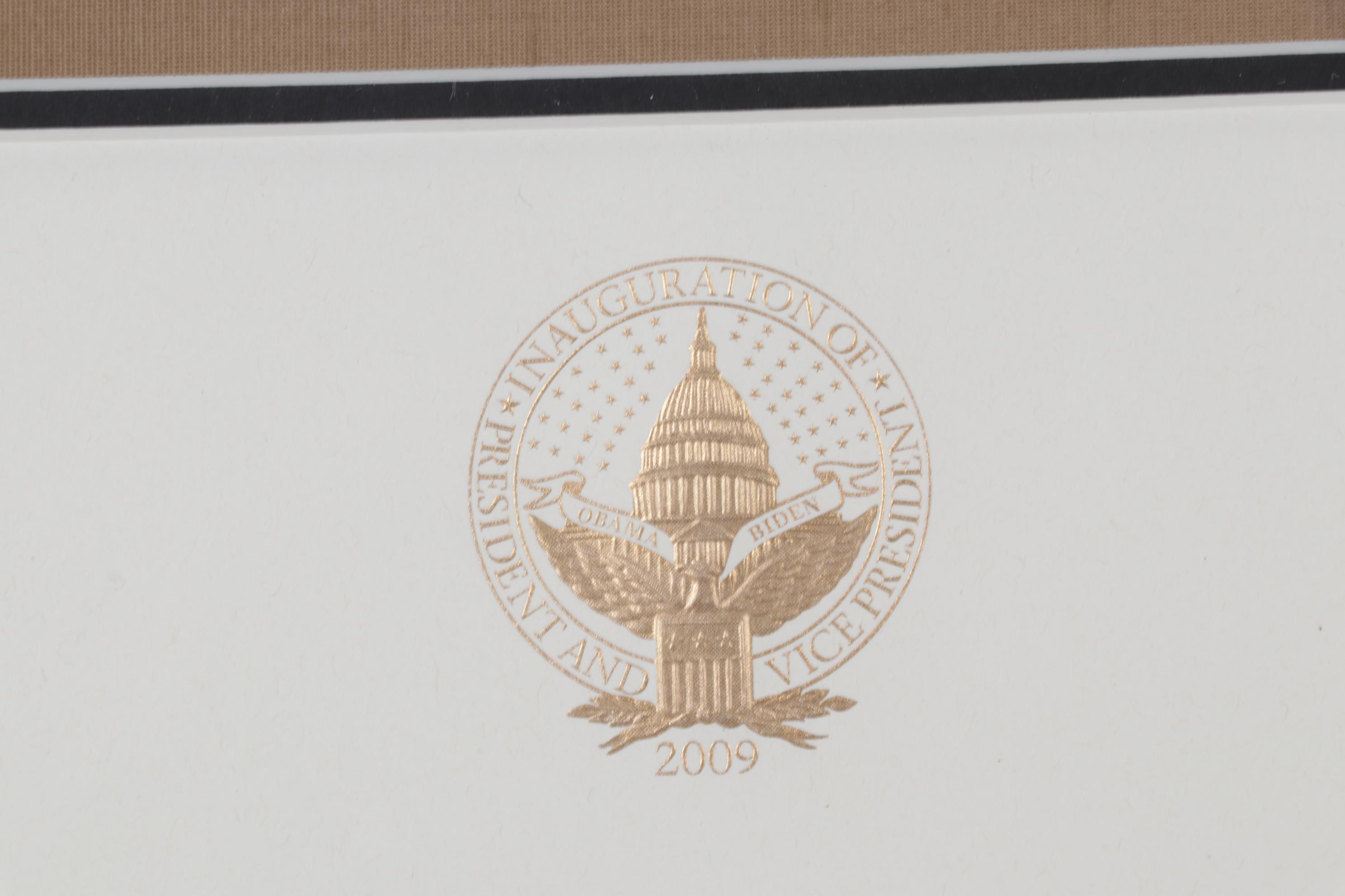 2009 Inaugural Invitation for Obama/Biden White House in Frame