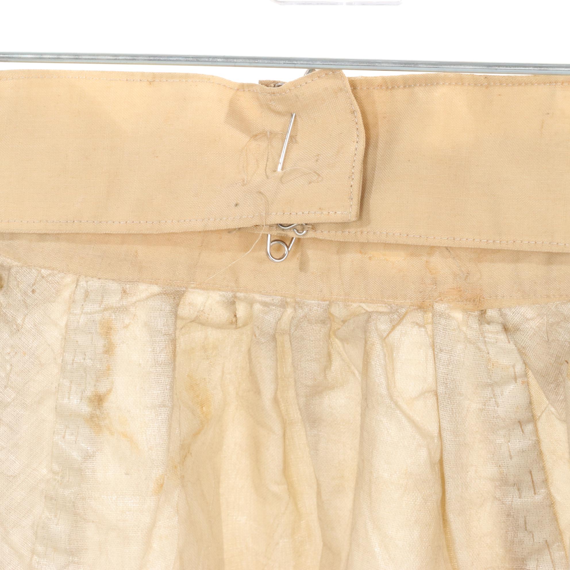 Victorian Iron Footstool With Needlepoint and 1860s Fashion Items and Parasol