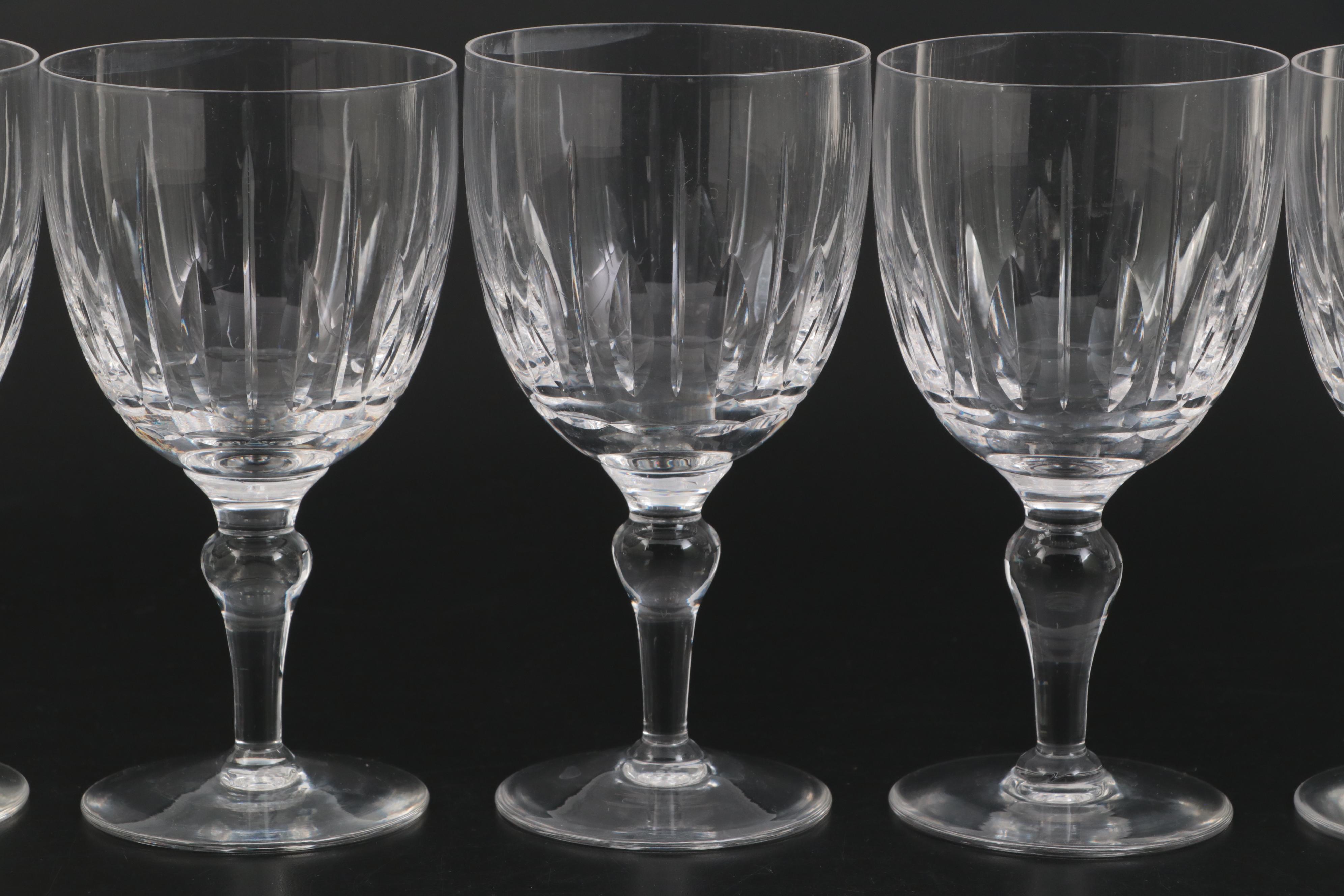 Stuart English Crystal "Hampshire" Cordial Glasses and Bowl, 1955-1981