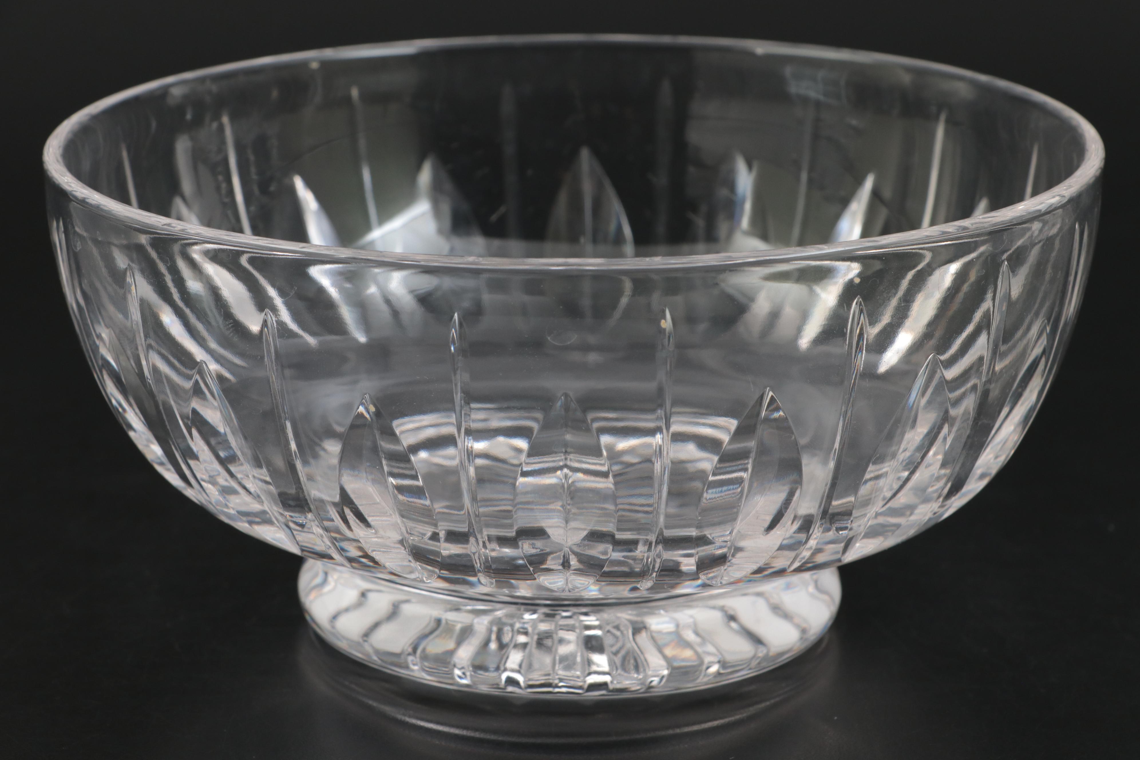 Stuart English Crystal "Hampshire" Cordial Glasses and Bowl, 1955-1981