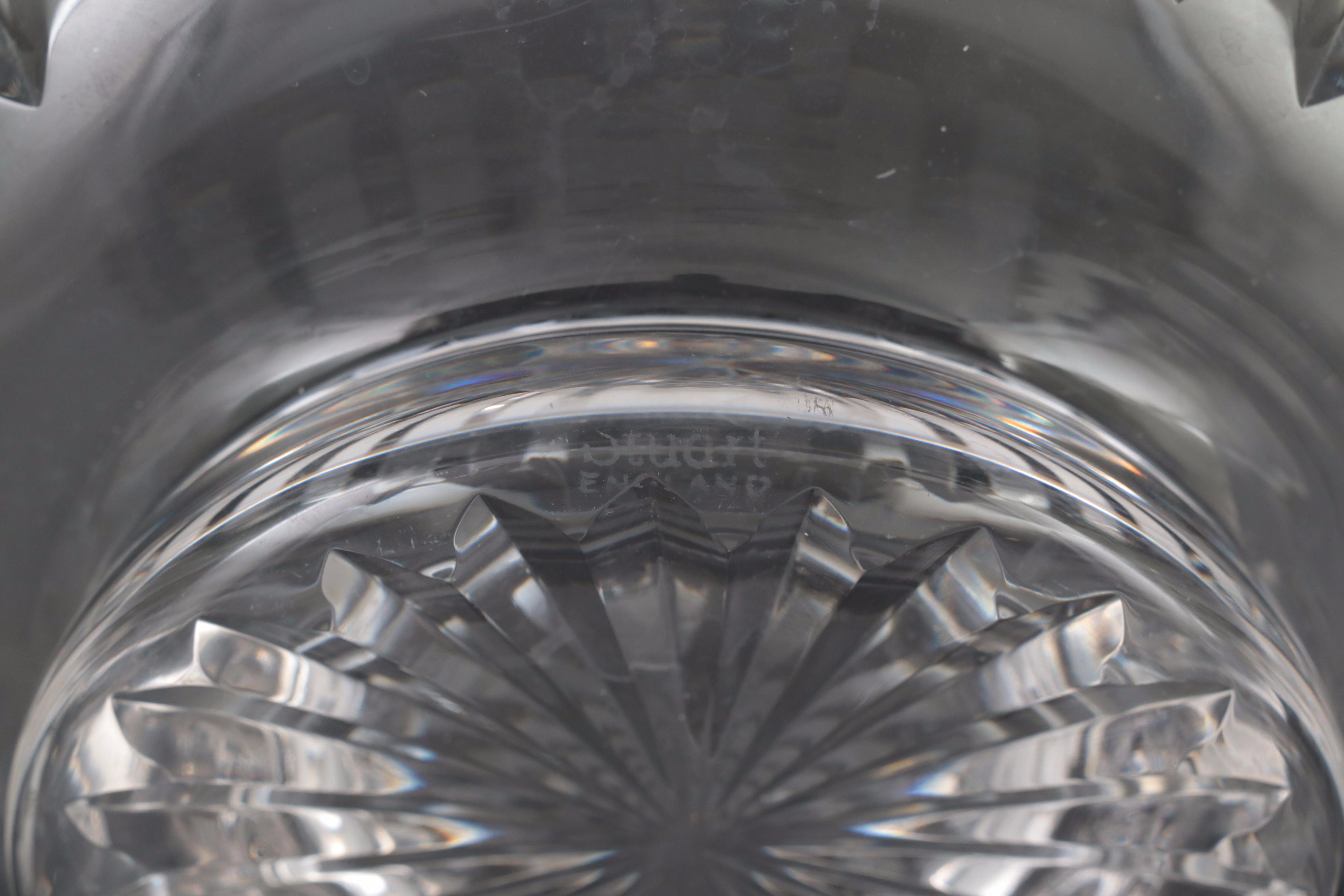 Stuart English Crystal "Hampshire" Cordial Glasses and Bowl, 1955-1981