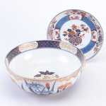 Japanese Gold Imari Porcelain Bowl and Plate