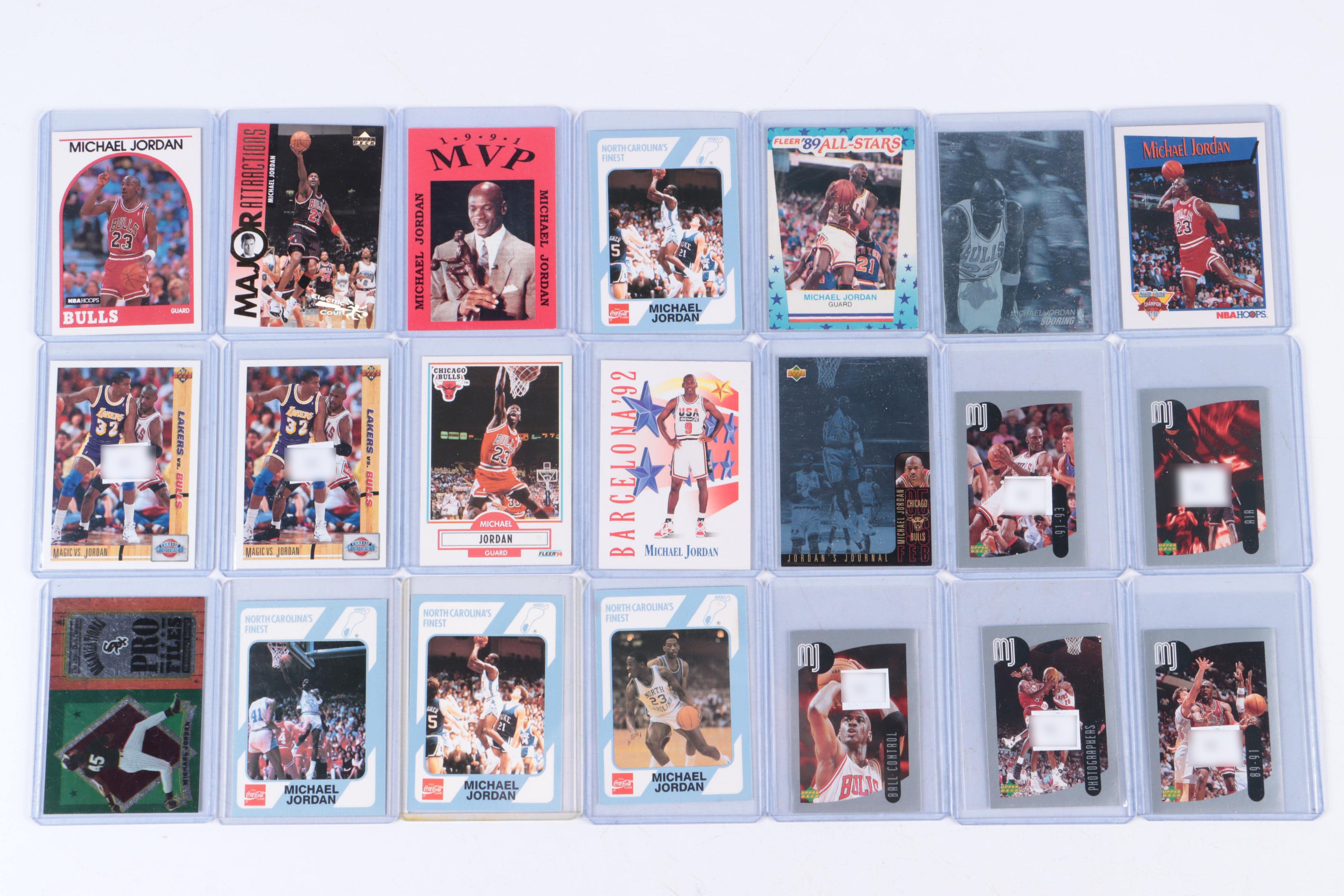 Michael Jordan Chicago Bulls Framed and Matted Display with Basketball Cards