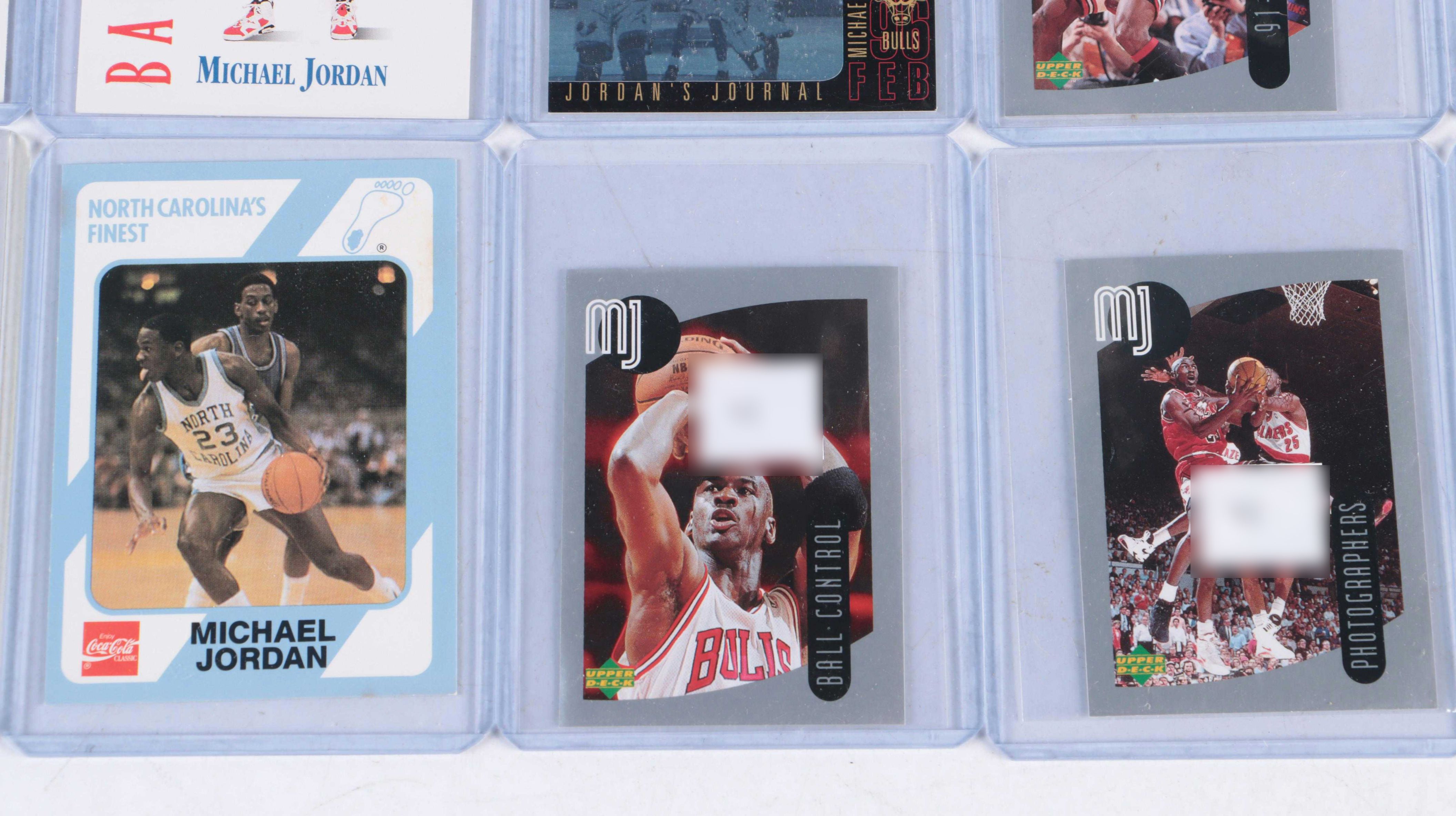 Michael Jordan Chicago Bulls Framed and Matted Display with Basketball Cards