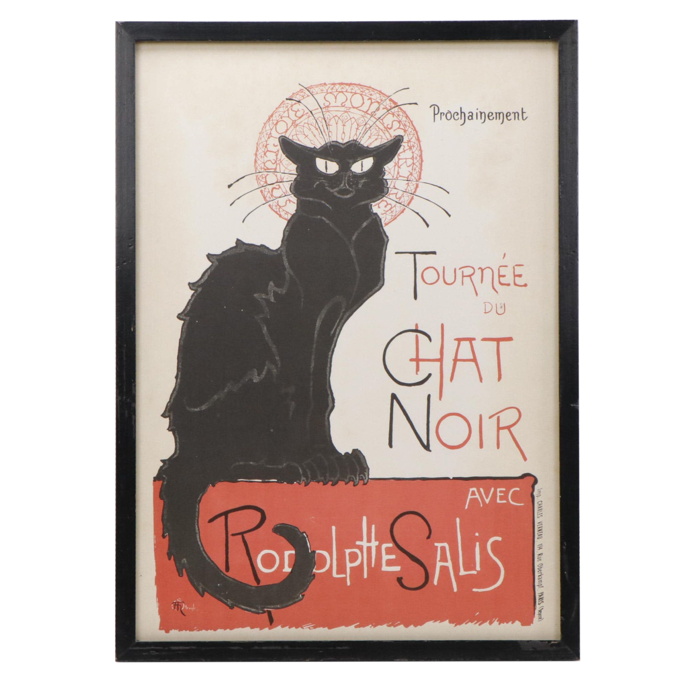 Tournée du Chat Noir de Rodolphe Salis Poster after Théophile Steinlen