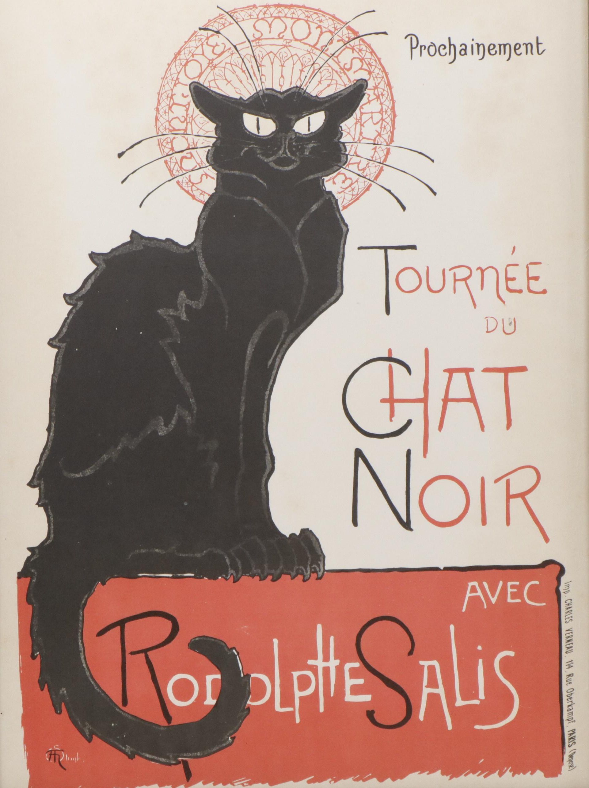 Tournée du Chat Noir de Rodolphe Salis Poster after Théophile Steinlen