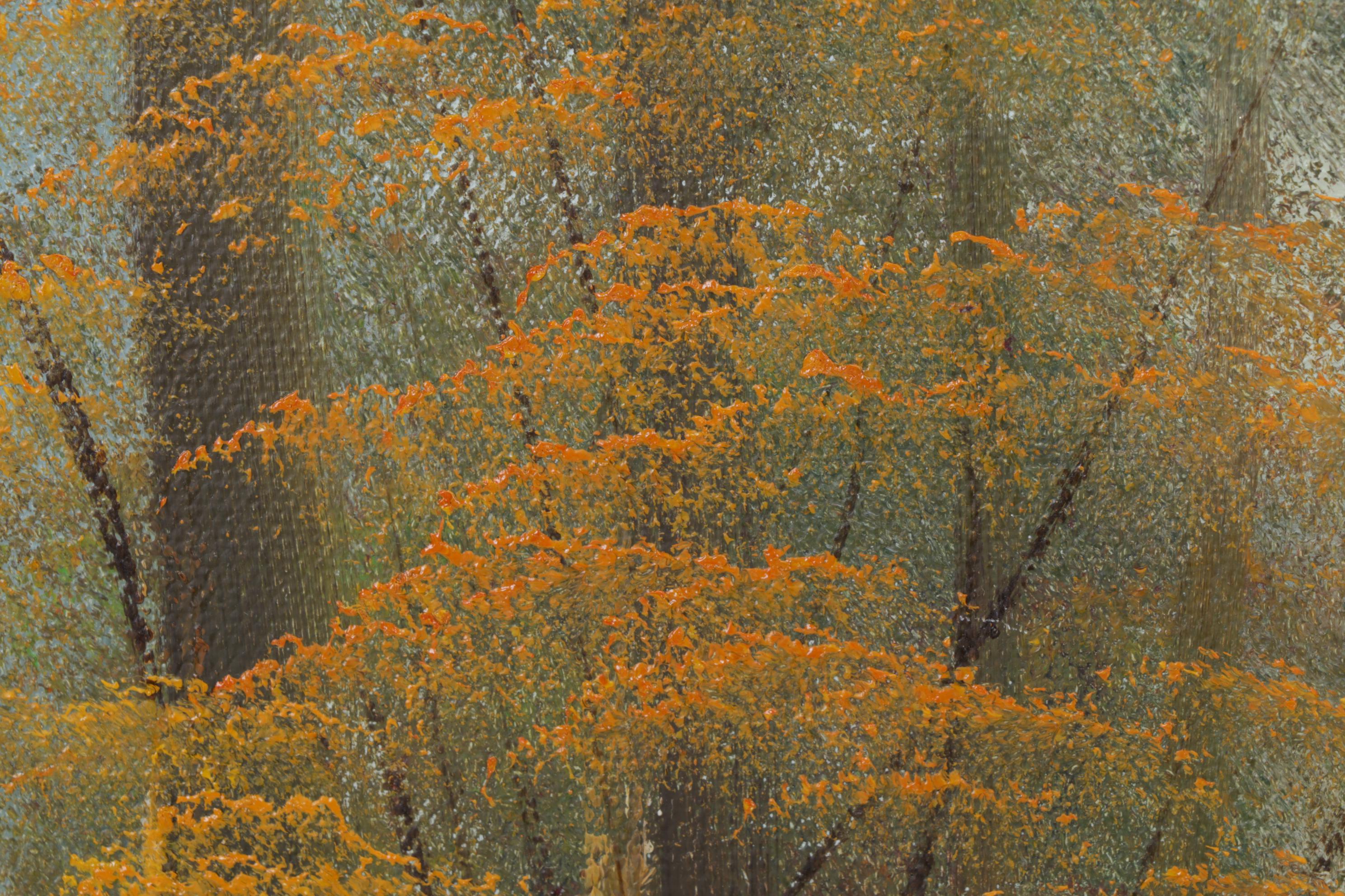 Pastoral Oil Paintings of Cottage Garden and Rural Walking Path