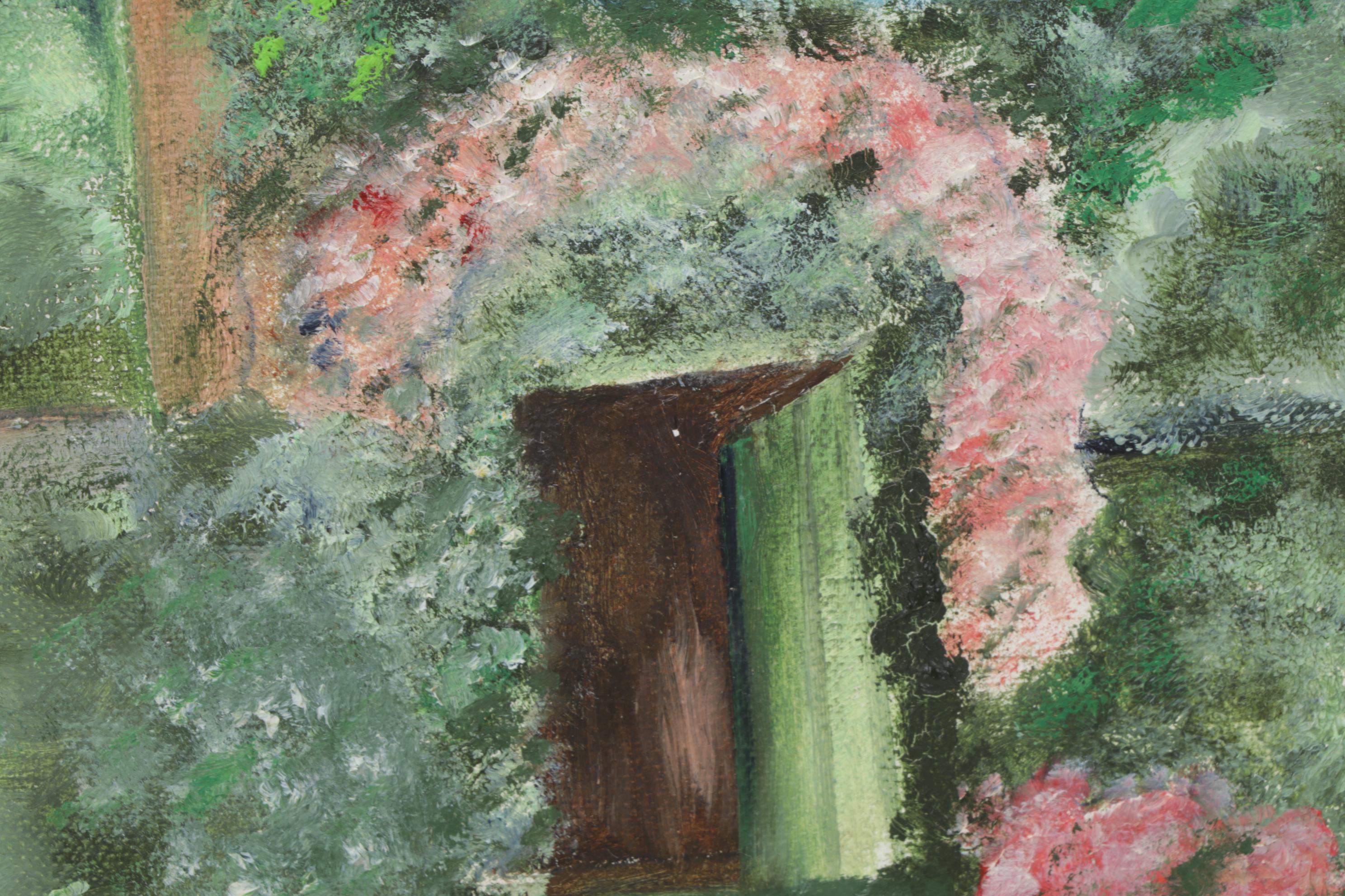 Pastoral Oil Paintings of Cottage Garden and Rural Walking Path