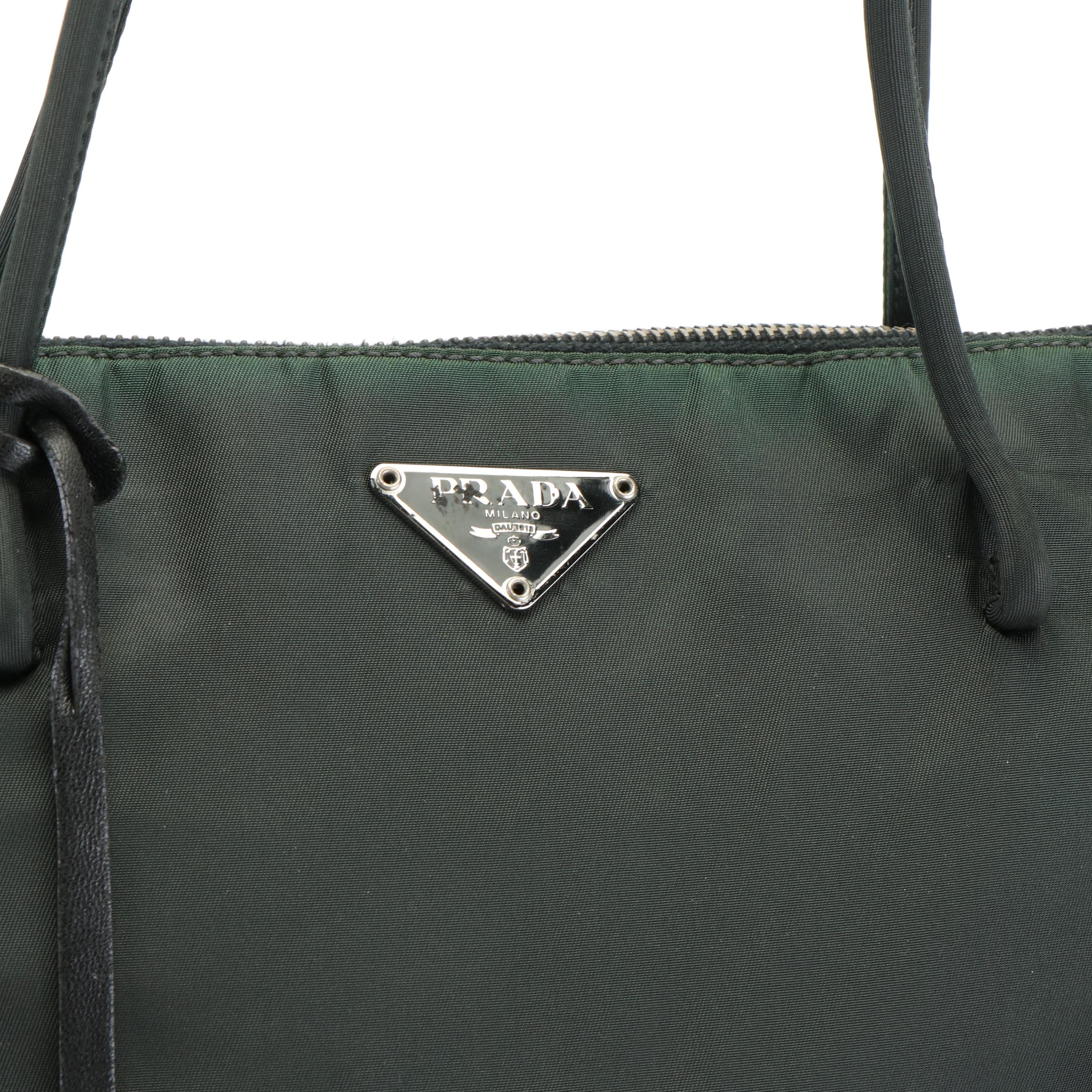 Prada Spo Ebano Tessuto Nylon Tote Bag