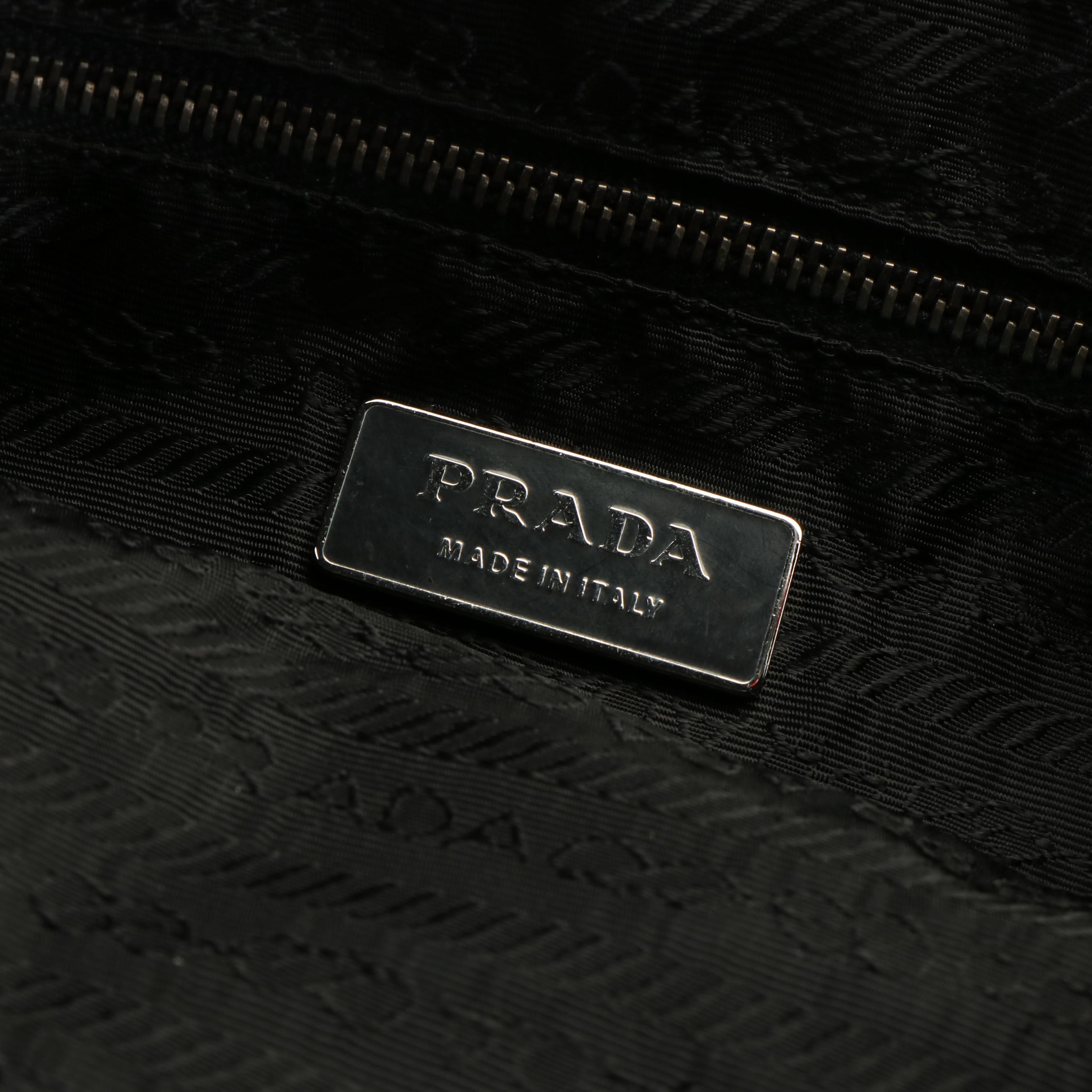 Prada Spo Ebano Tessuto Nylon Tote Bag