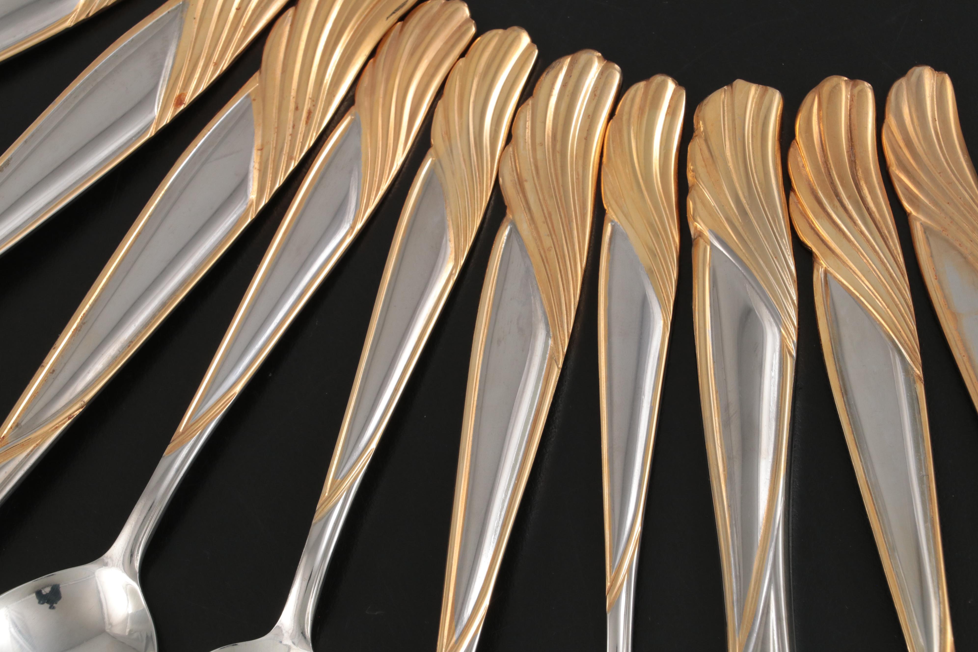 Cambridge Silvermiths "Gold Florentine" Stainless Flatware