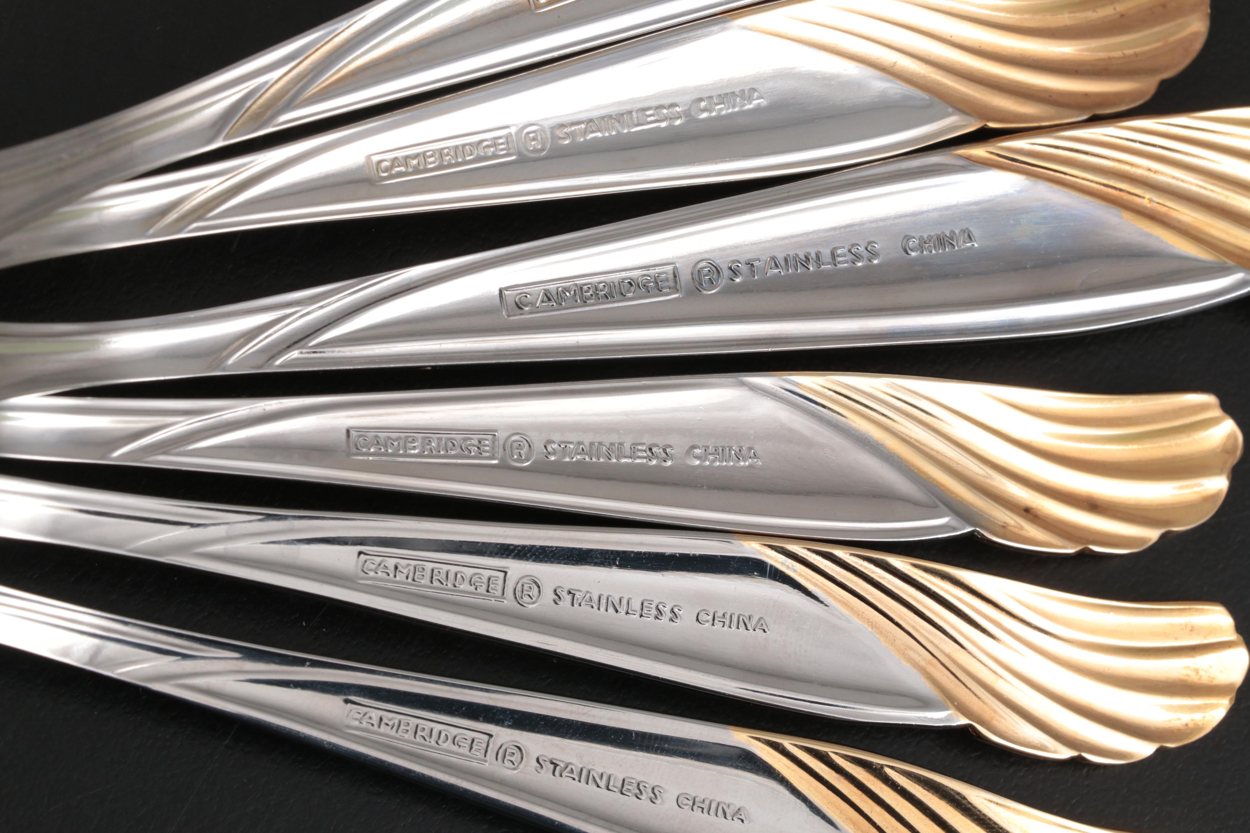 Cambridge Silvermiths "Gold Florentine" Stainless Flatware