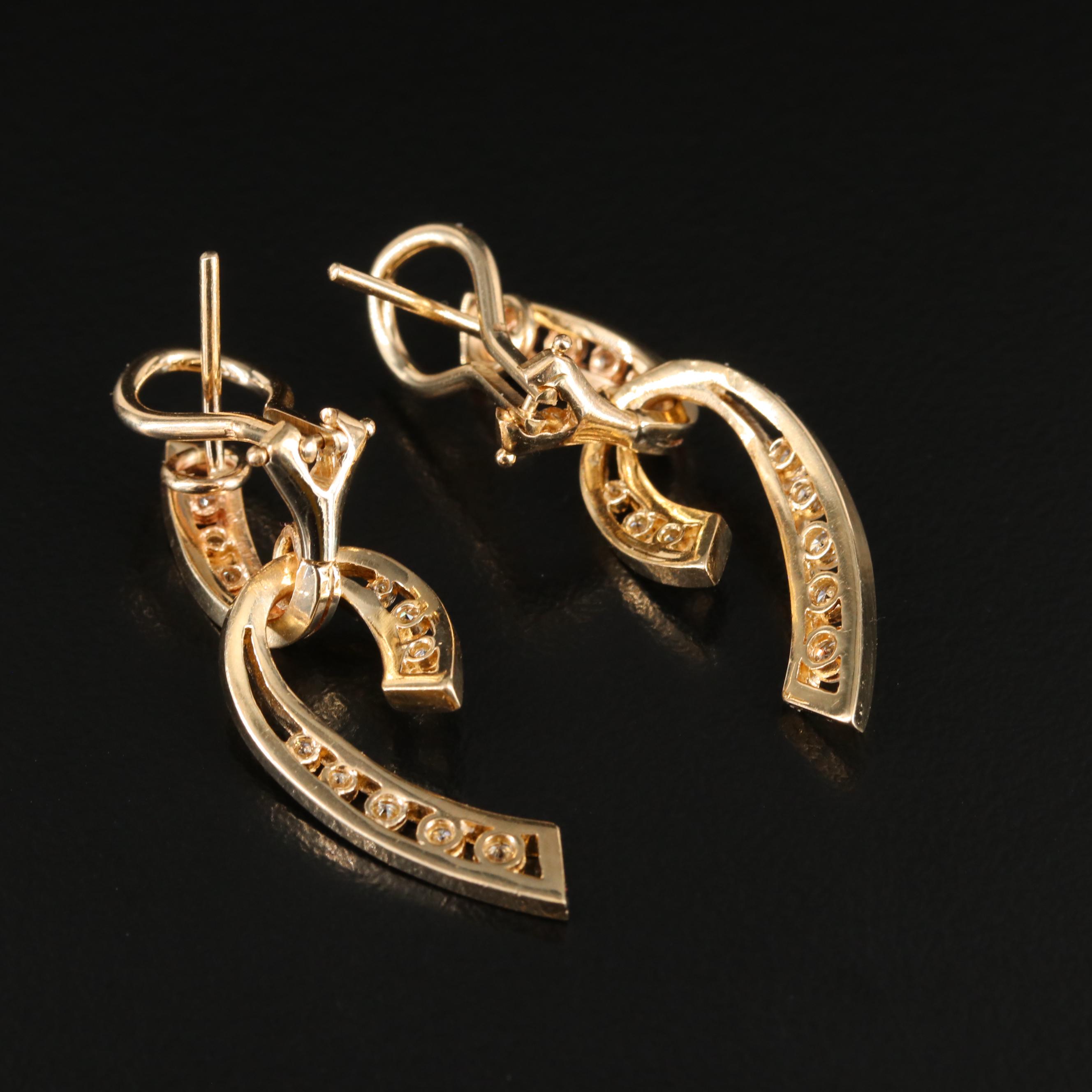 14K 0.61 CTW Diamond Abstract Dangle Earrings