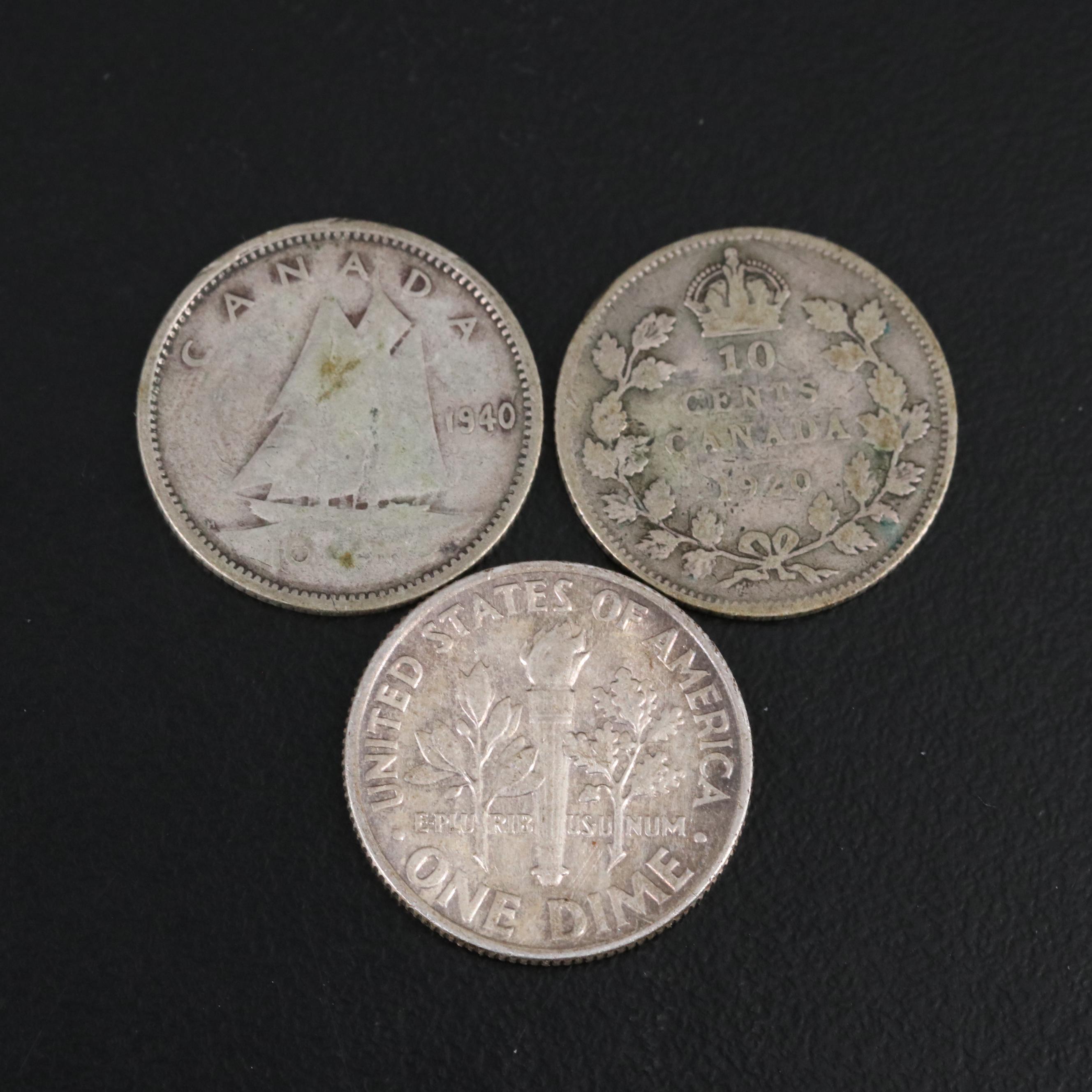 Small Collection of U.S. and Canadian Coins