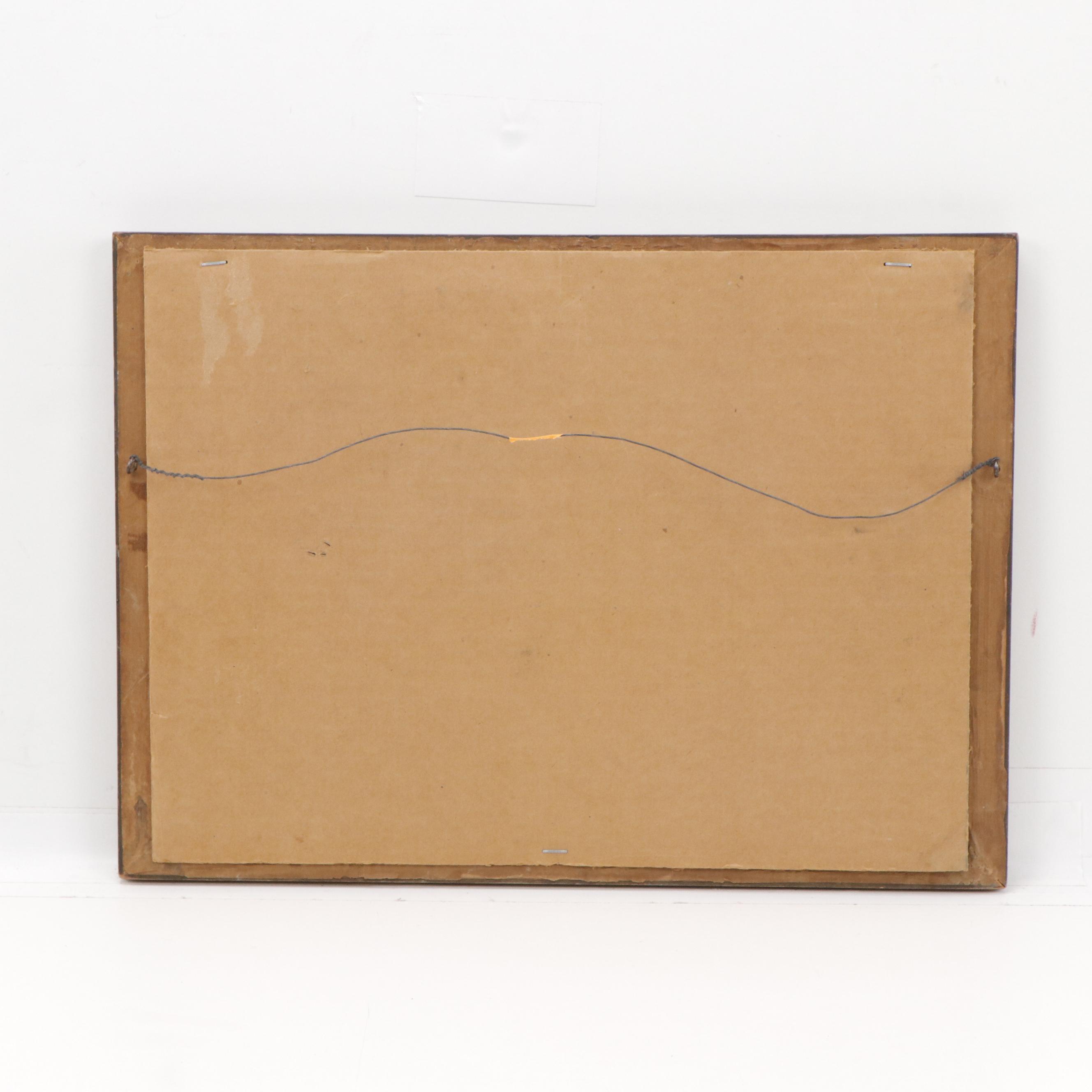 Thomas R. Curtin Winter Landscape Oil Painting, Mid 20th Century