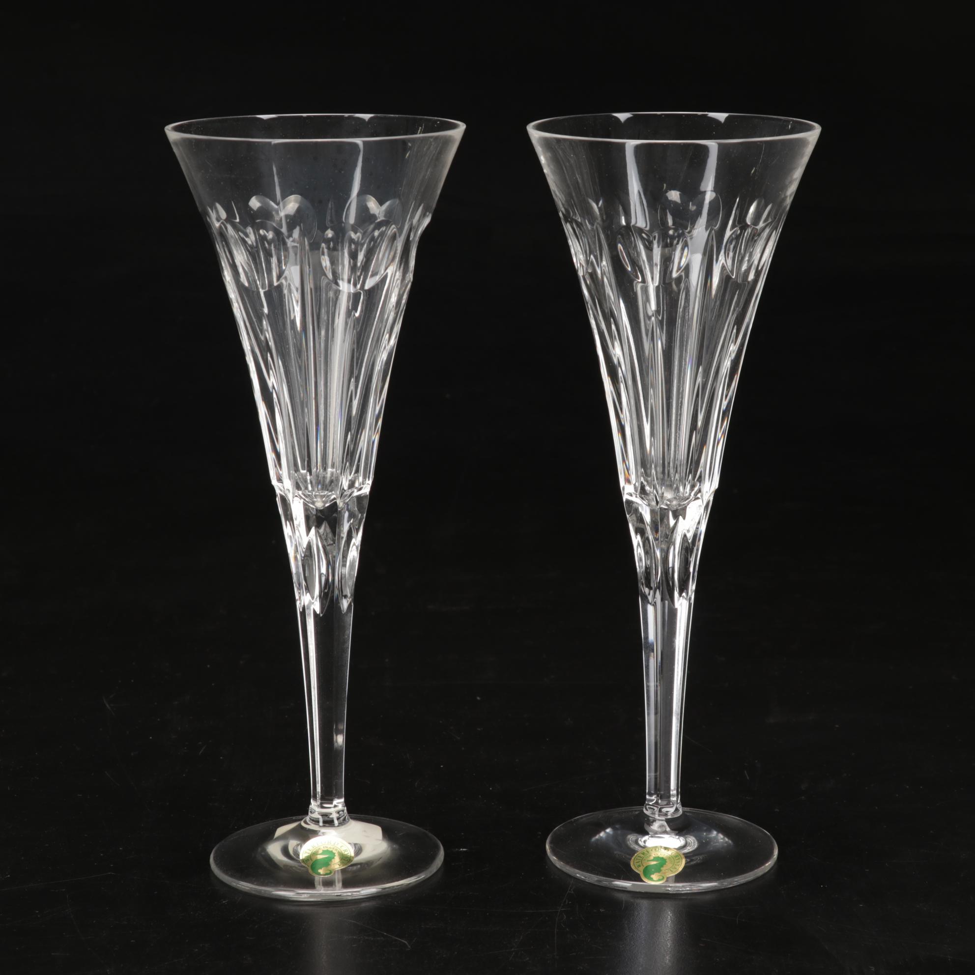 Waterford Crystal Millennium Series "Love" Champagne Flutes