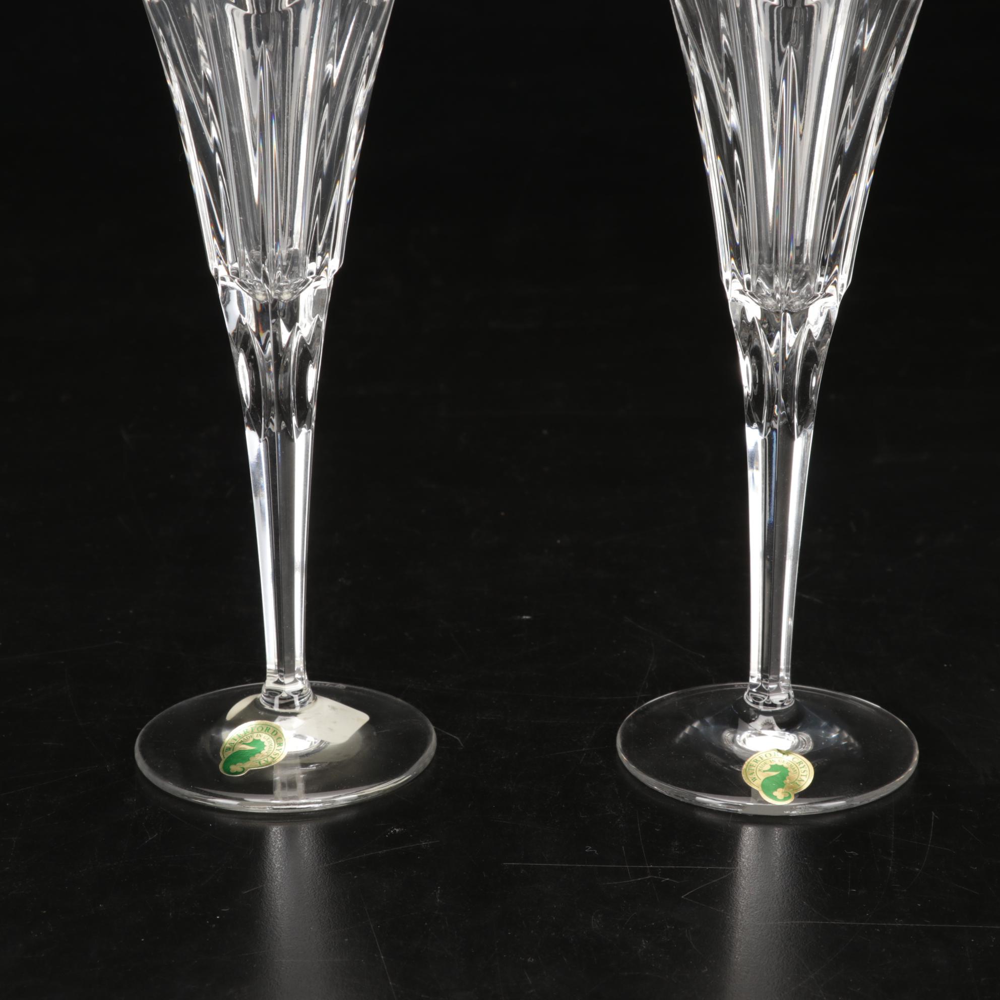 Waterford Crystal Millennium Series "Love" Champagne Flutes