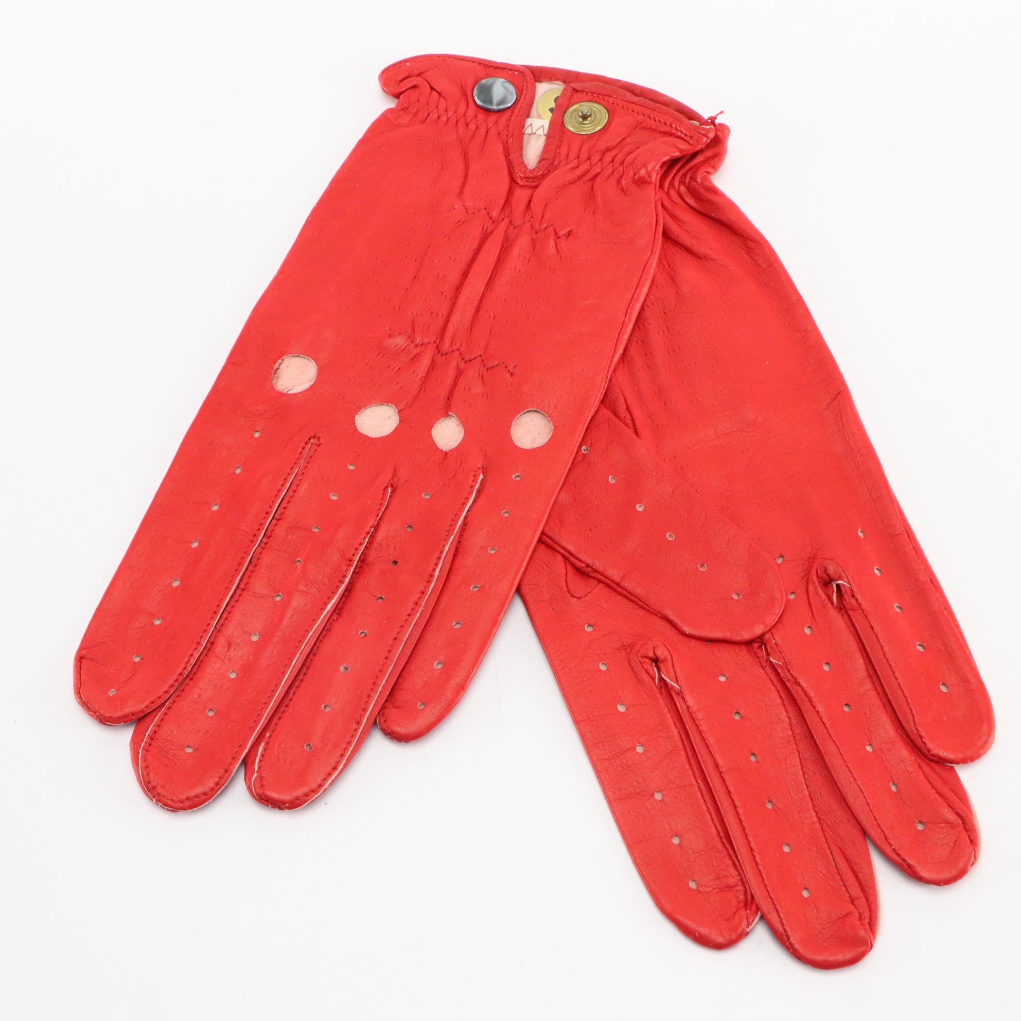 Leather Vintage Hand Gloves and Driving Gloves in a Variety of Colors