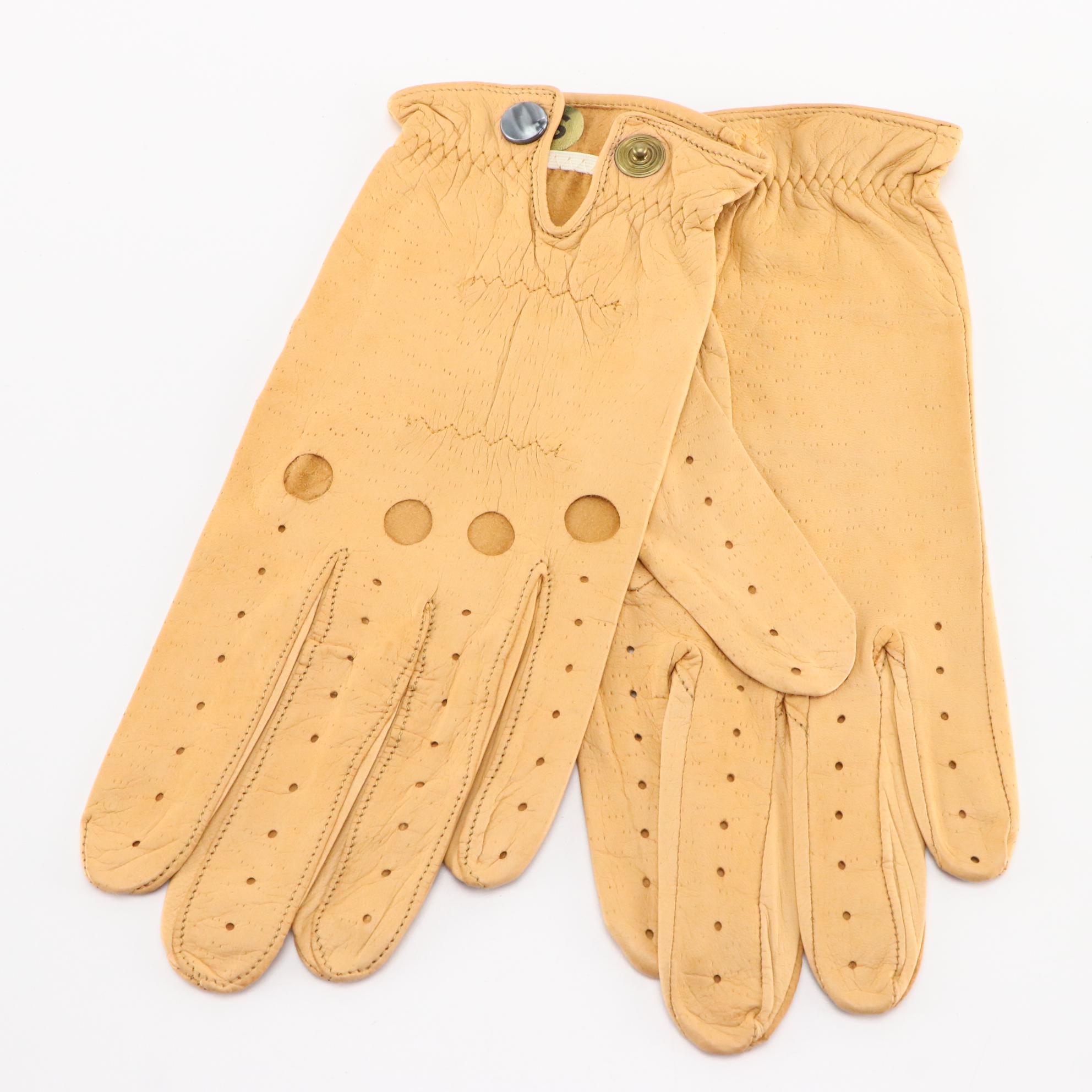 Leather Vintage Hand Gloves and Driving Gloves in a Variety of Colors