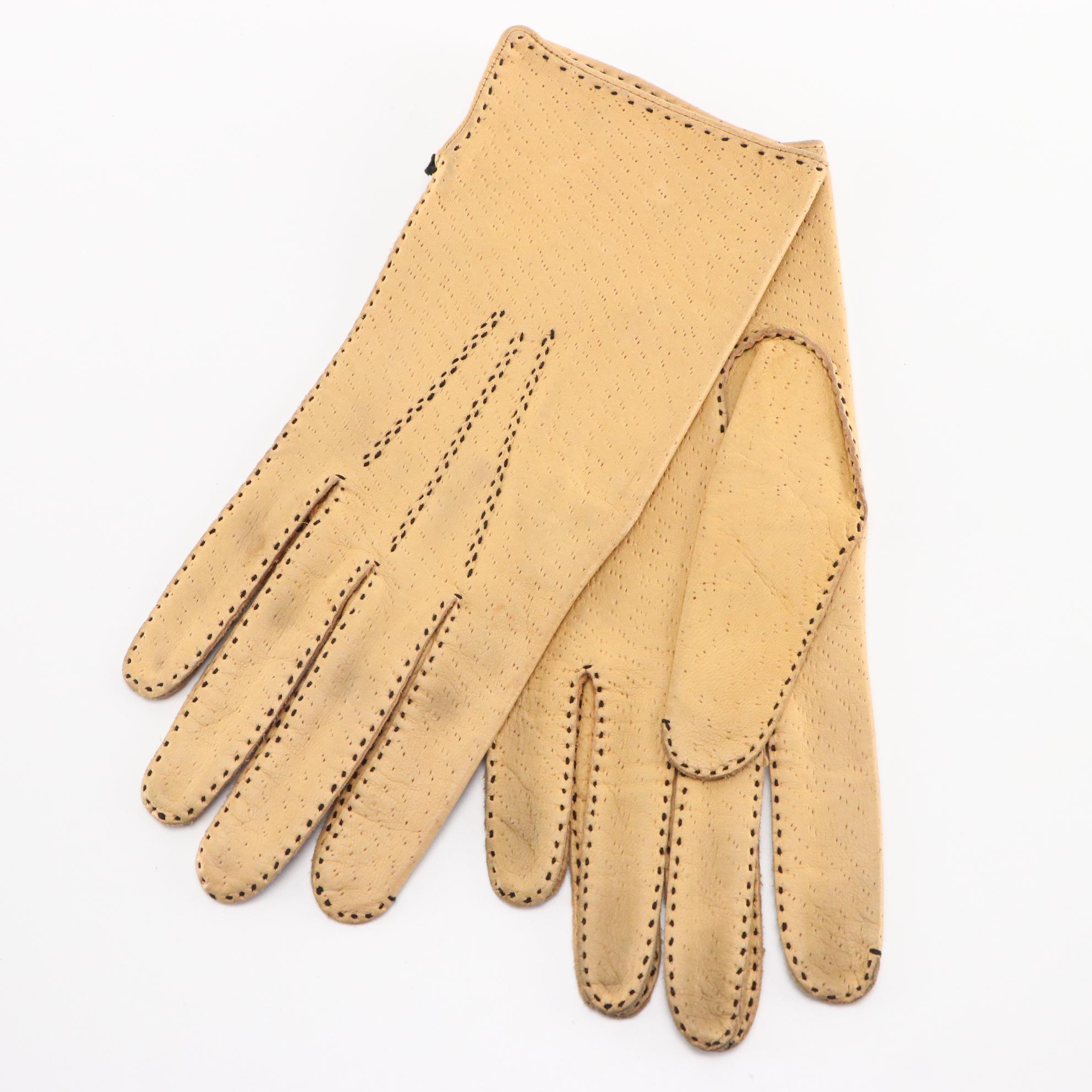 Leather Vintage Hand Gloves and Driving Gloves in a Variety of Colors