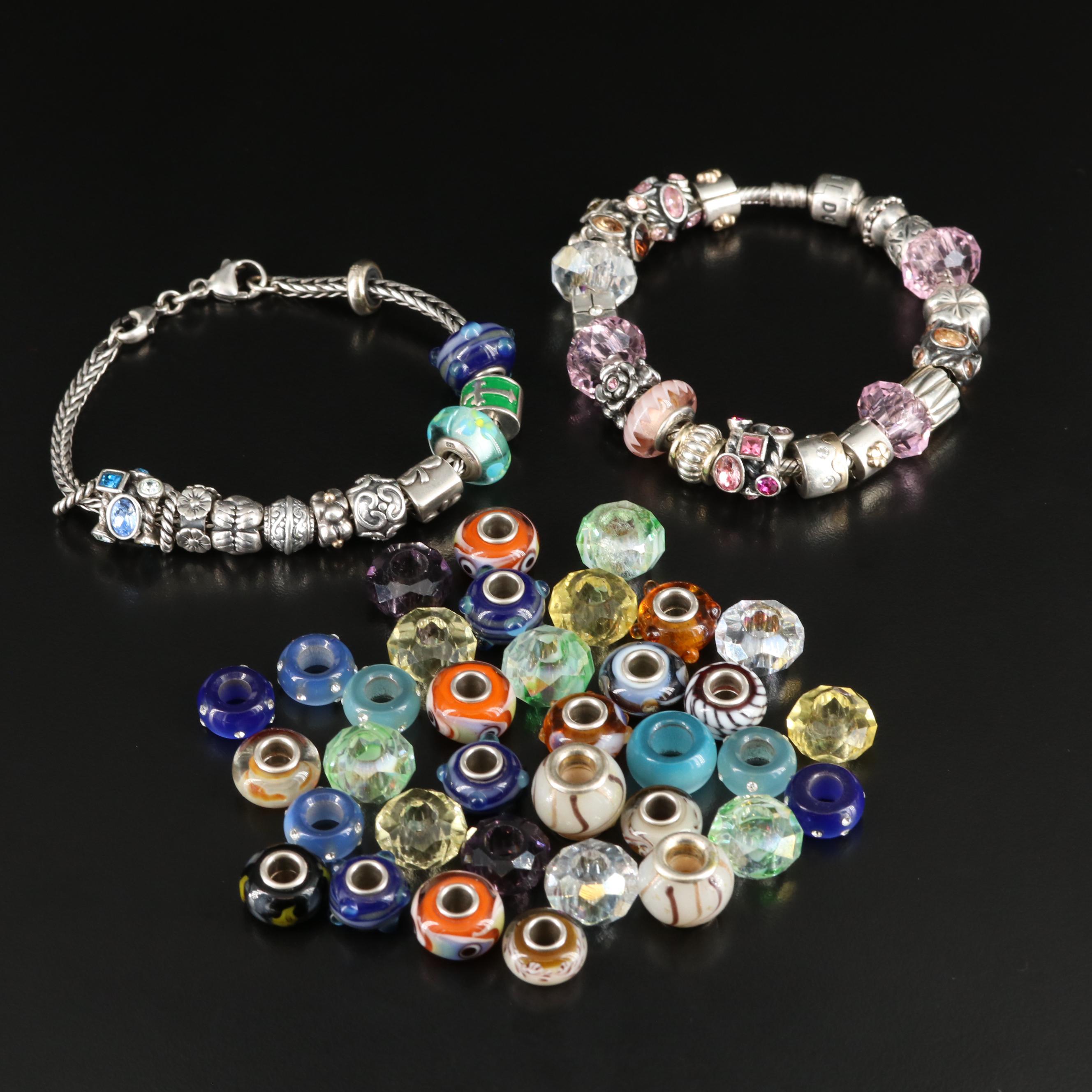 Pandora, Troll and Chamila Sterling Bracelets