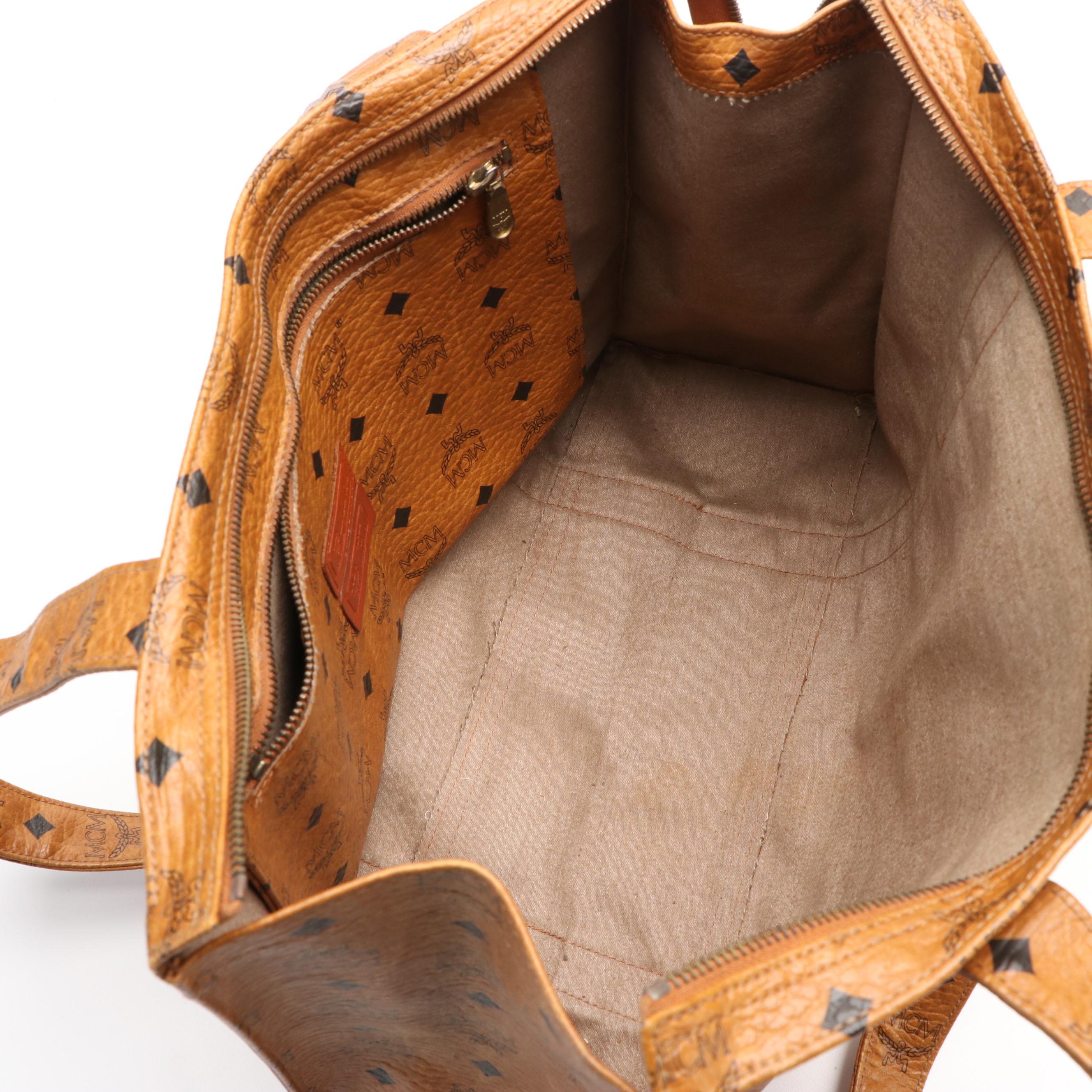 MCM Monogram Visetos Canvas Tote Bag