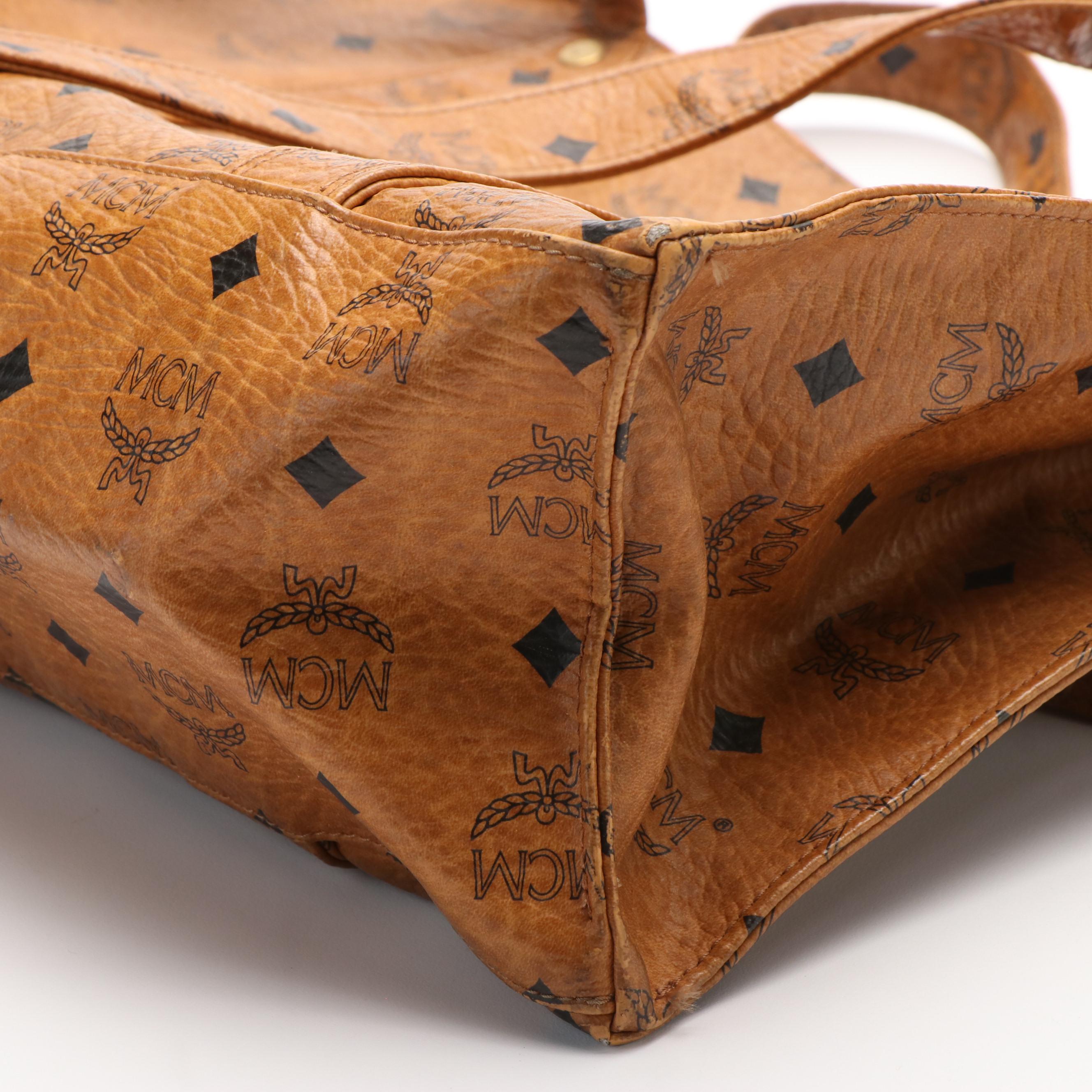 MCM Monogram Visetos Canvas Tote Bag