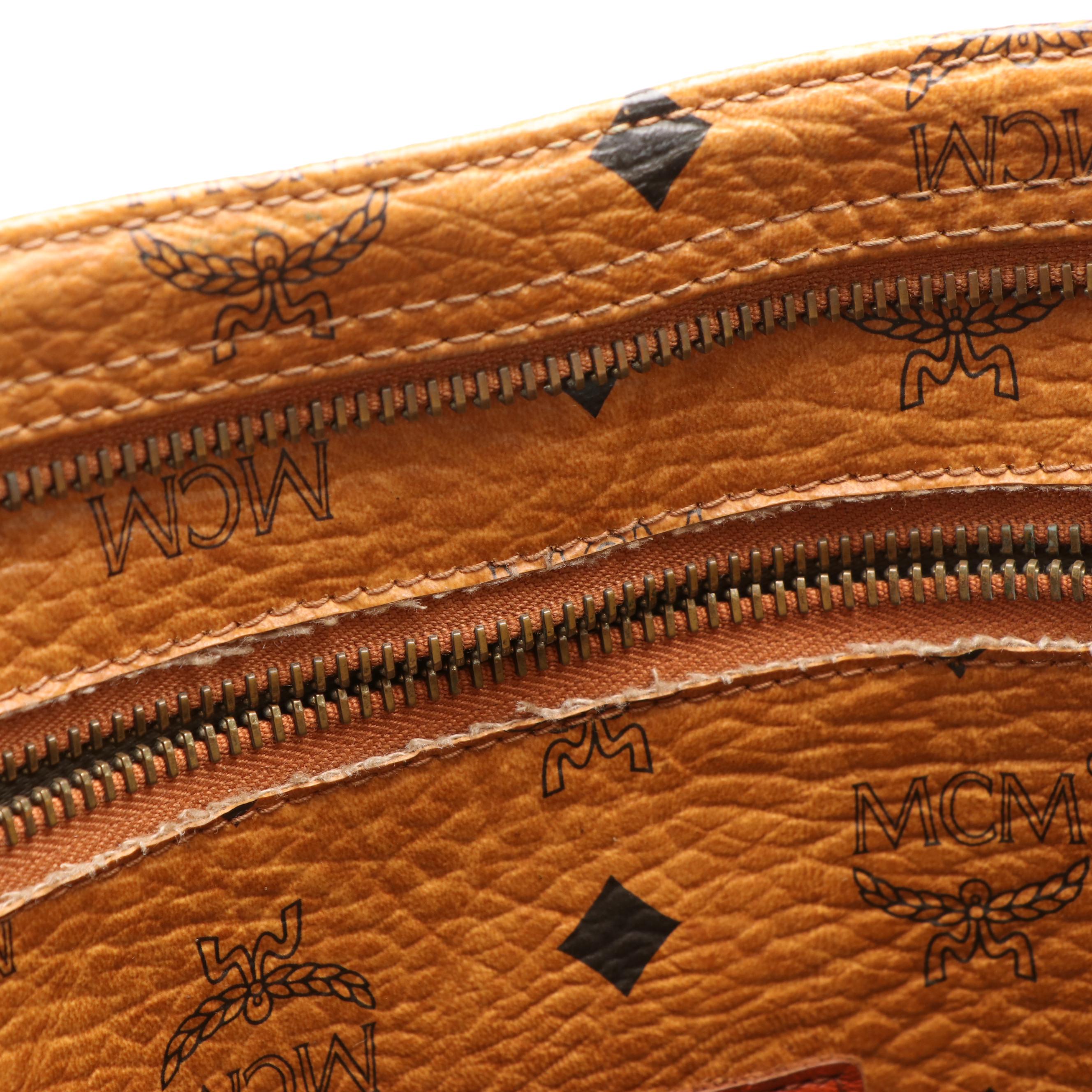 MCM Monogram Visetos Canvas Tote Bag