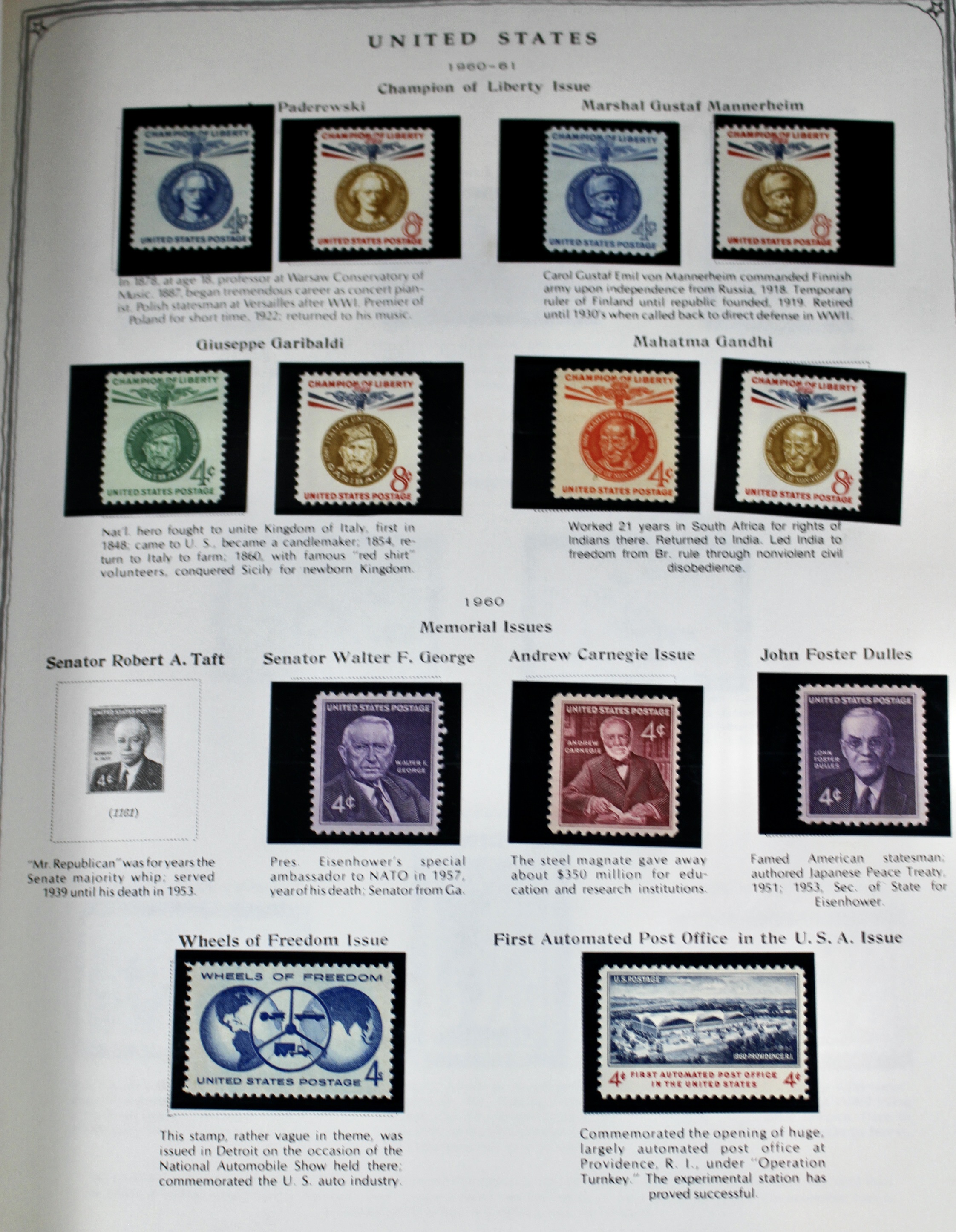 Comprehensive U.S. Postage Stamp Collection, 1904 to 1970